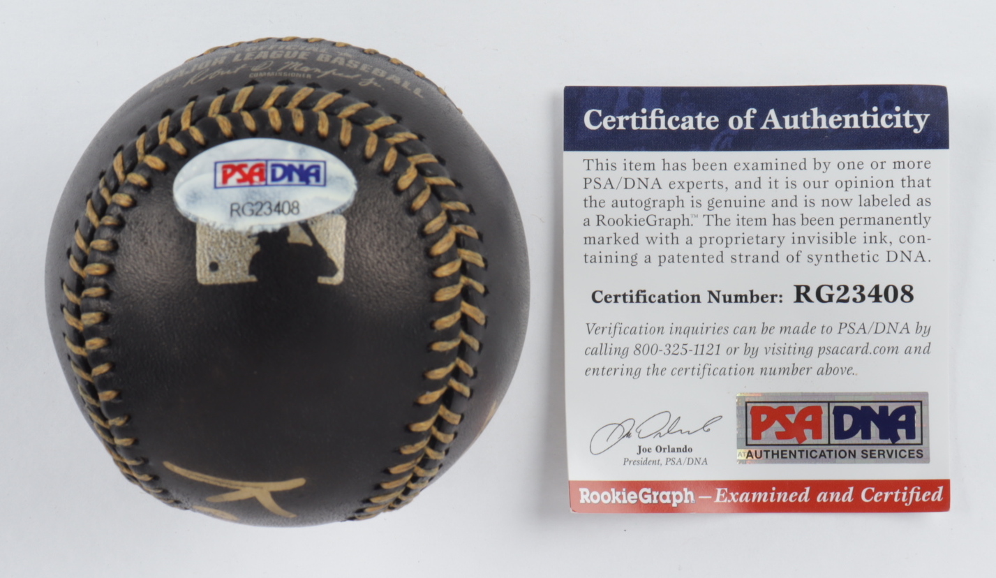 Keibert Ruiz Signed OML Black Leather Baseball (PSA COA) (See Desciption) at PristineAuction.com Keibert Ruiz Signed OML Black Leather Baseball (PSA COA) (See Desciption) at PristineAuction.com