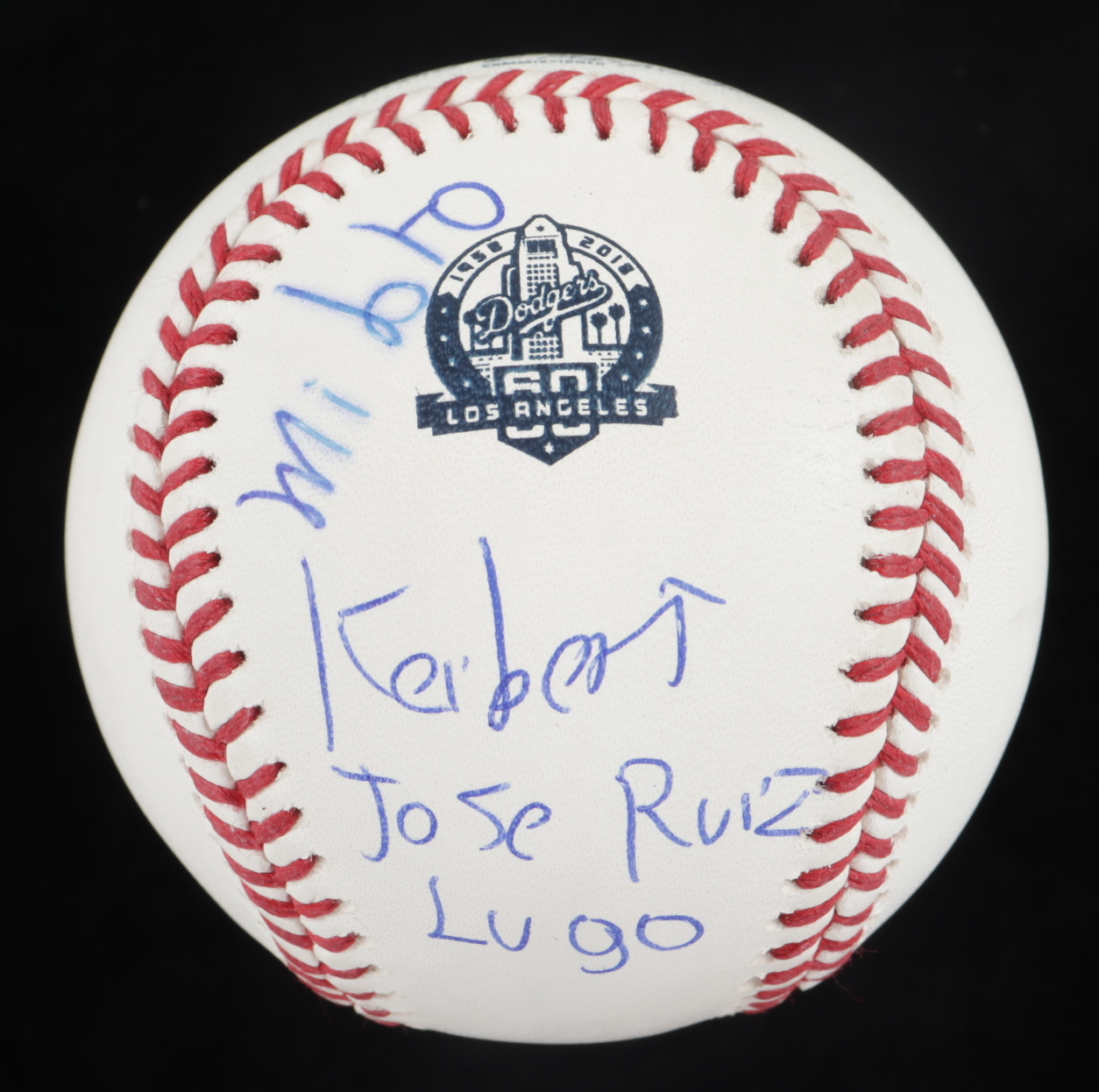 Keibert Ruiz Signed Dodgers Logo OML Baseball with Inscription (PSA COA) at PristineAuction.com Keibert Ruiz Signed Dodgers Logo OML Baseball with Inscription (PSA COA) at PristineAuction.com