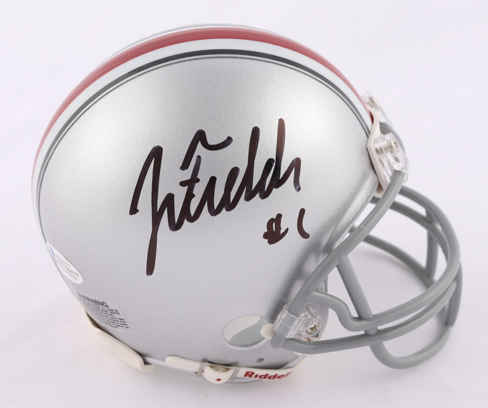 Justin Fields Signed Ohio State Buckeyes Mini Helmet (Beckett COA) at PristineAuction.com Justin Fields Signed Ohio State Buckeyes Mini Helmet (Beckett COA) at PristineAuction.com