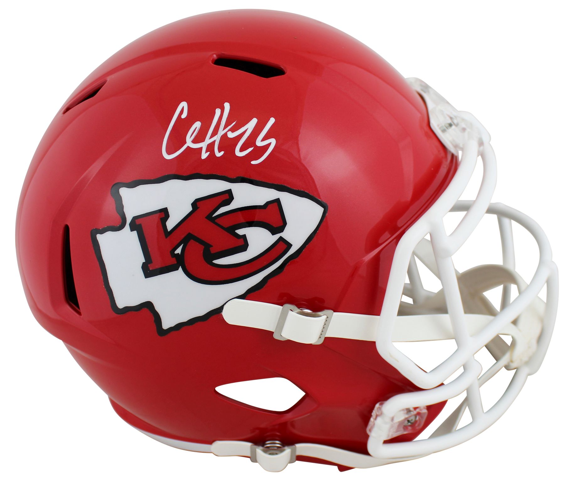 Clyde Edwards-Helaire Signed Chiefs Full-Size Speed Helmet (Beckett) at PristineAuction.com Clyde Edwards-Helaire Signed Chiefs Full-Size Speed Helmet (Beckett) at PristineAuction.com