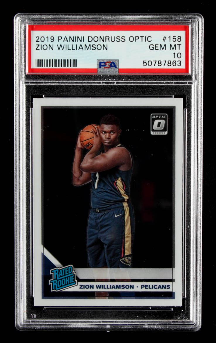 Zion Williamson 2019-20 Donruss Optic #158 RR RC (PSA 10) at PristineAuction.com Zion Williamson 2019-20 Donruss Optic #158 RR RC (PSA 10) at PristineAuction.com
