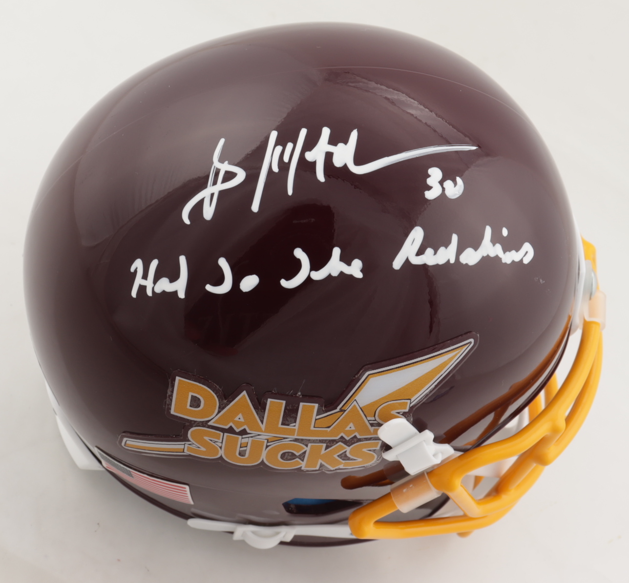 Brian Mitchell Signed Mini Helmet Inscribed "Hail To The Redskins" (Beckett COA) at PristineAuction.com Brian Mitchell Signed Mini Helmet Inscribed "Hail To The Redskins" (Beckett COA) at PristineAuction.com