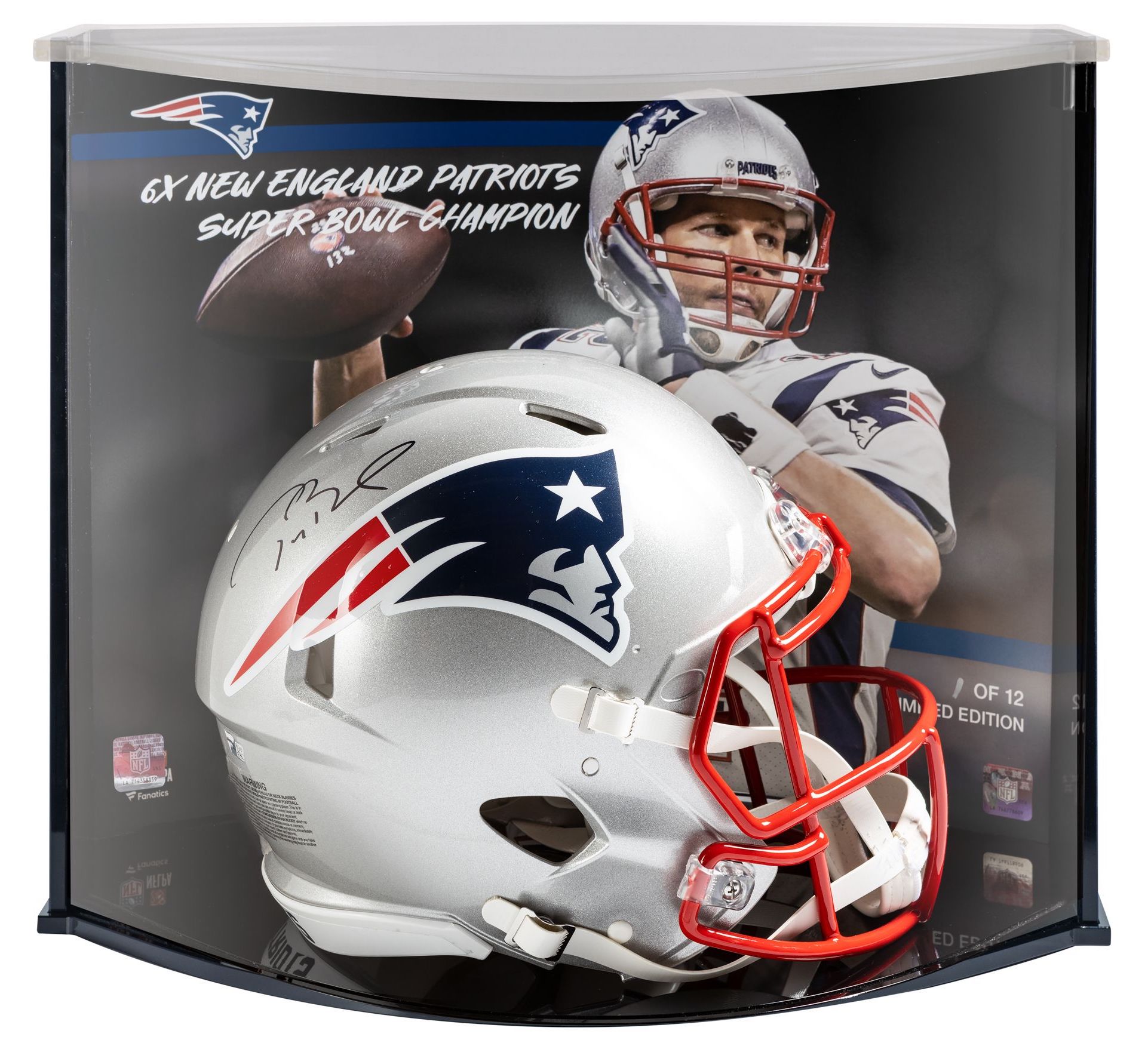 Tom Brady Signed Patriots Full-Size Authentic On-Field Speed Helmet with LE Display Case (Fanatics) at PristineAuction.com Tom Brady Signed Patriots Full-Size Authentic On-Field Speed Helmet with LE Display Case (Fanatics) at PristineAuction.com