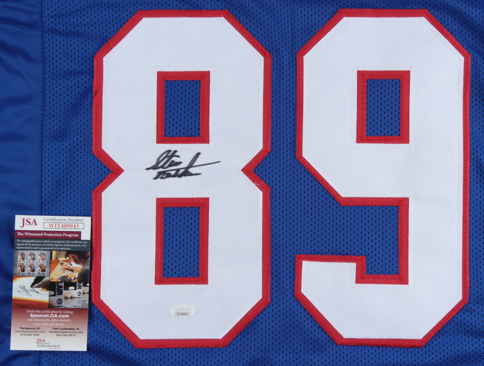 Steve Tasker Signed Jersey (JSA COA) at PristineAuction.com Steve Tasker Signed Jersey (JSA COA) at PristineAuction.com