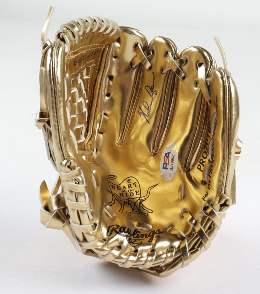 Nolan Ryan Signed Rawlings Gold Mini Baseball Glove (PSA COA