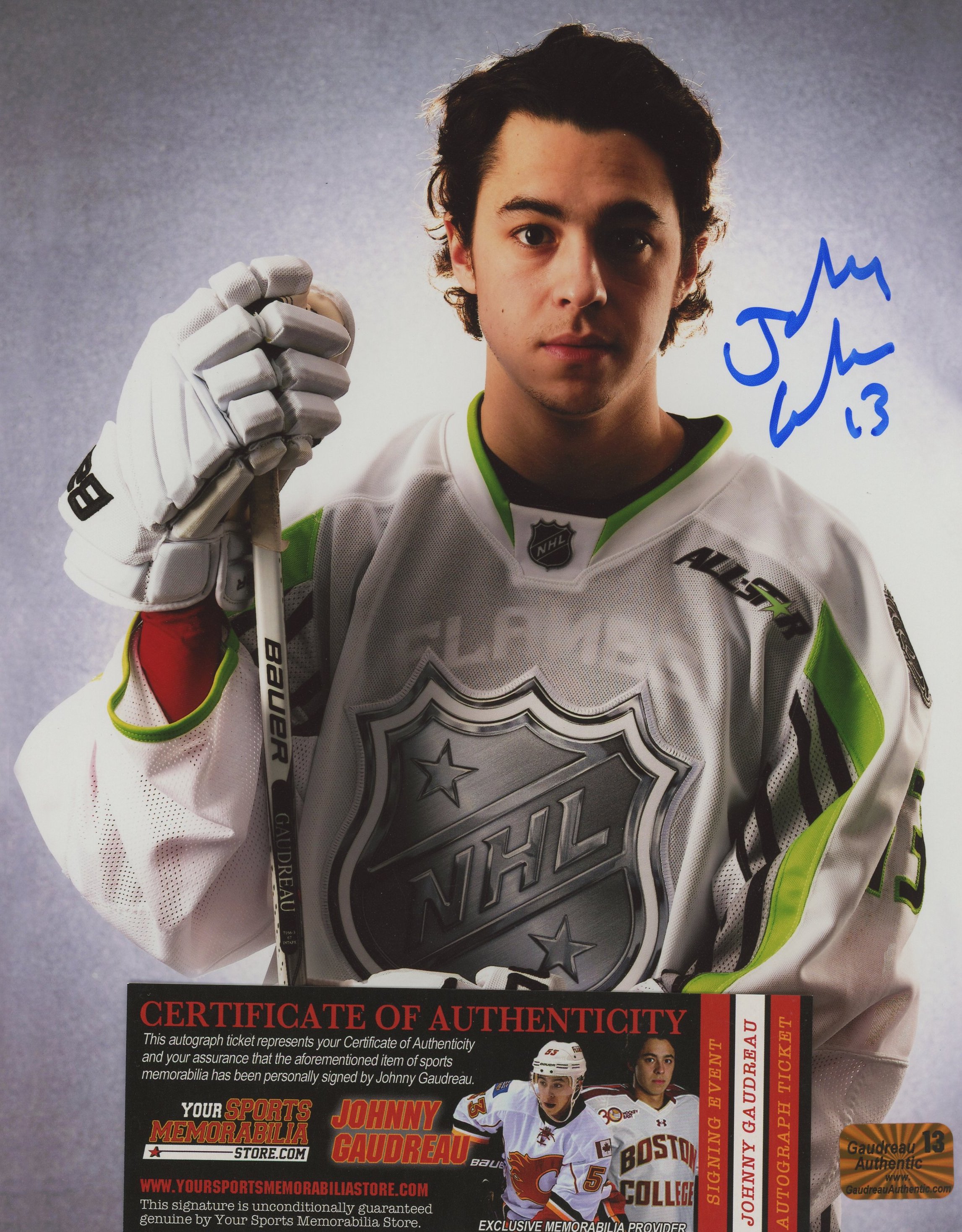 Johnny Gaudreau Signed All-Stars 8x10 Photo (Gaudreau COA) at PristineAuction.com Johnny Gaudreau Signed All-Stars 8x10 Photo (Gaudreau COA) at PristineAuction.com