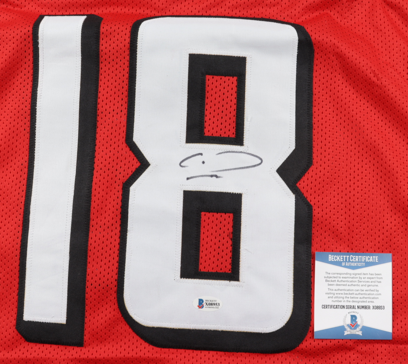 Calvin Ridley Signed Jersey (Beckett) at PristineAuction.com Calvin Ridley Signed Jersey (Beckett) at PristineAuction.com