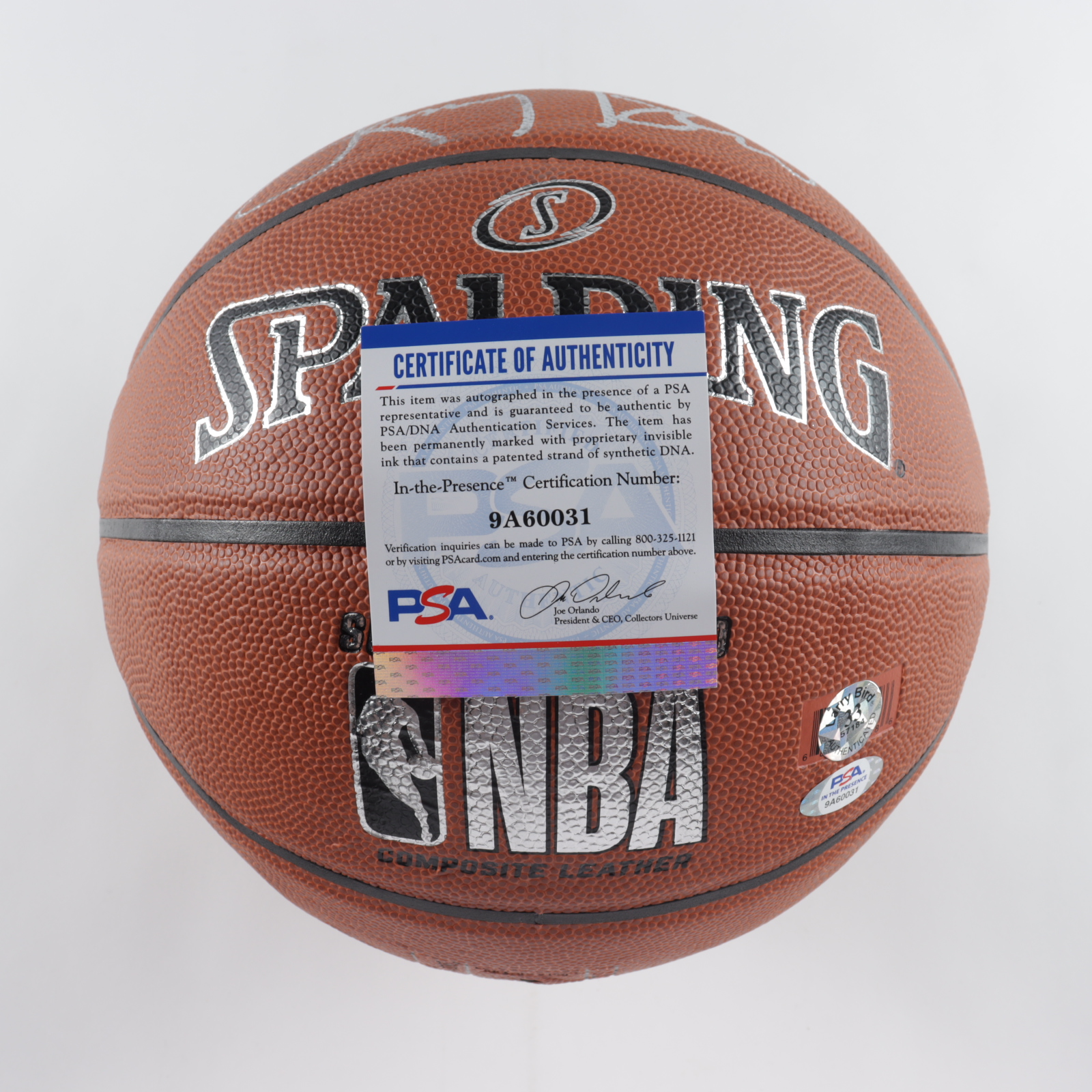 Larry Bird Signed NBA Basketball (PSA COA & Bird Hologram) at PristineAuction.com Larry Bird Signed NBA Basketball (PSA COA & Bird Hologram) at PristineAuction.com