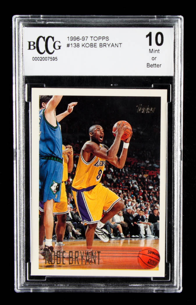 Kobe Bryant 1996-97 Topps #138 RC (BCCG 10) at PristineAuction.com Kobe Bryant 1996-97 Topps #138 RC (BCCG 10) at PristineAuction.com