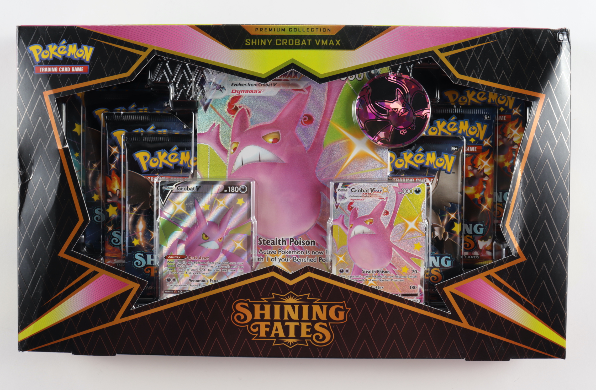 Pokemon TCG: Shining Fates Premium Collection – Shiny Crobat VMAX (See Description) at PristineAuction.com Pokemon TCG: Shining Fates Premium Collection – Shiny Crobat VMAX (See Description) at PristineAuction.com