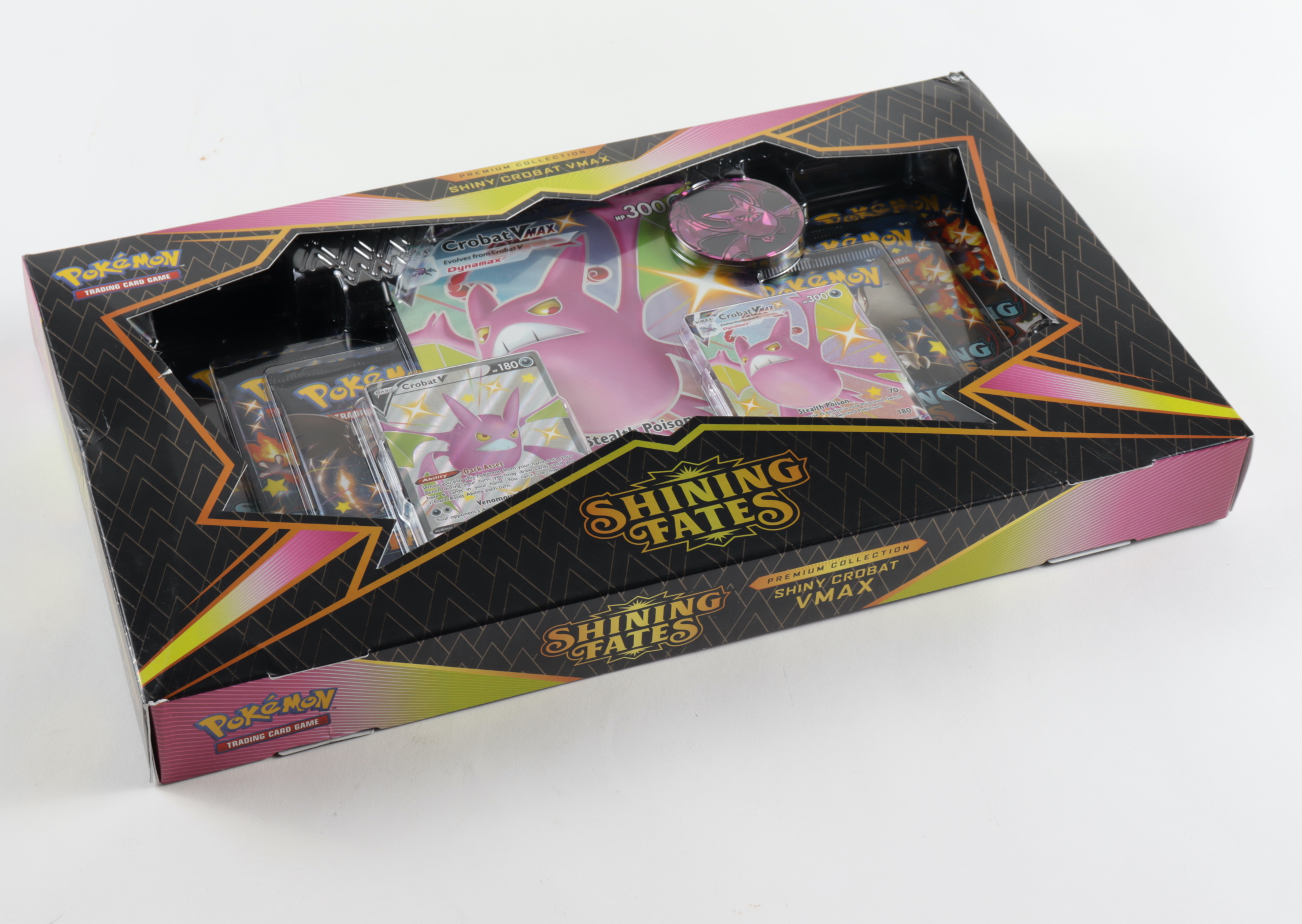 Pokemon TCG: Shining Fates Premium Collection – Shiny Crobat VMAX (See Description) at PristineAuction.com Pokemon TCG: Shining Fates Premium Collection – Shiny Crobat VMAX (See Description) at PristineAuction.com