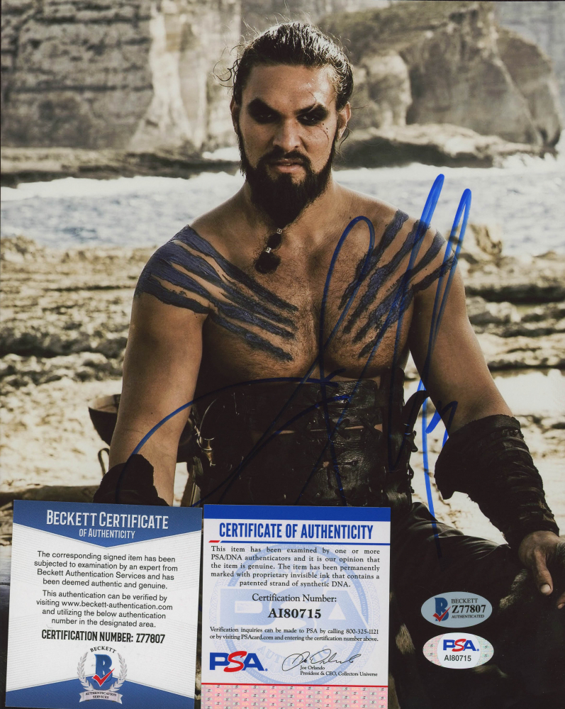 Jason Momoa Signed "Game of Thrones" 8x10 Photo (Beckett COA