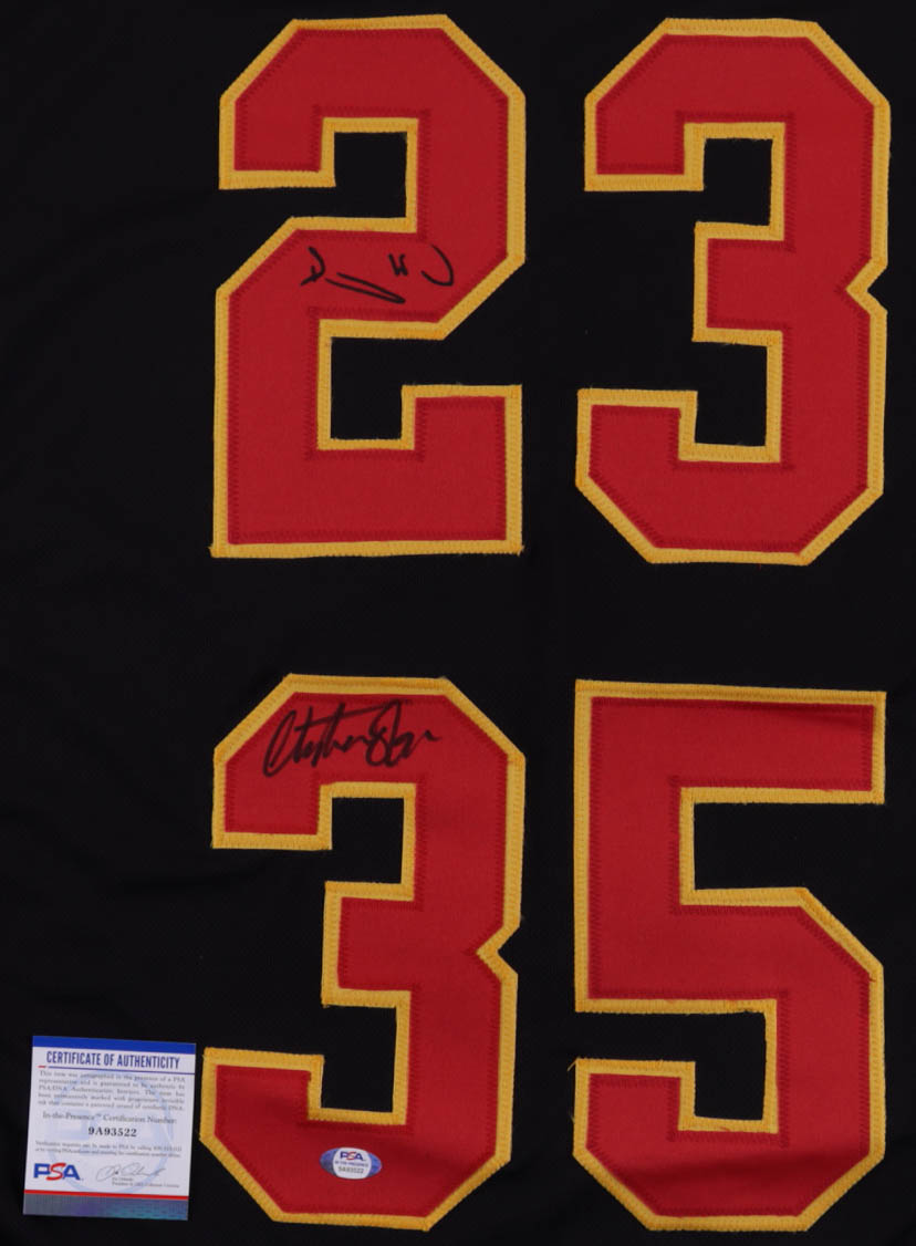 Christian Okoye & Barry Word Signed Jersey (PSA COA) at PristineAuction.com Christian Okoye & Barry Word Signed Jersey (PSA COA) at PristineAuction.com