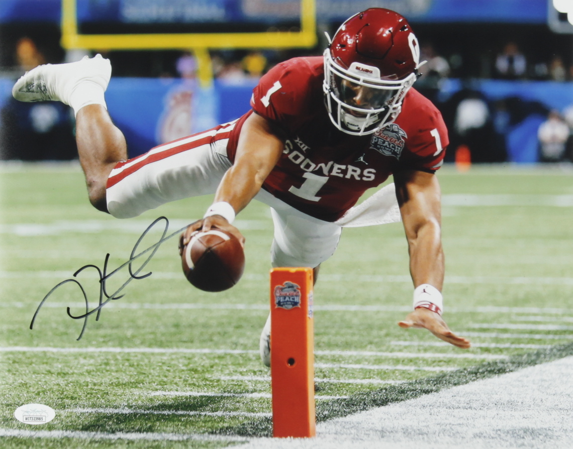 Jalen Hurts Signed Oklahoma Sooners 11x14 Photo (JSA COA) at PristineAuction.com Jalen Hurts Signed Oklahoma Sooners 11x14 Photo (JSA COA) at PristineAuction.com