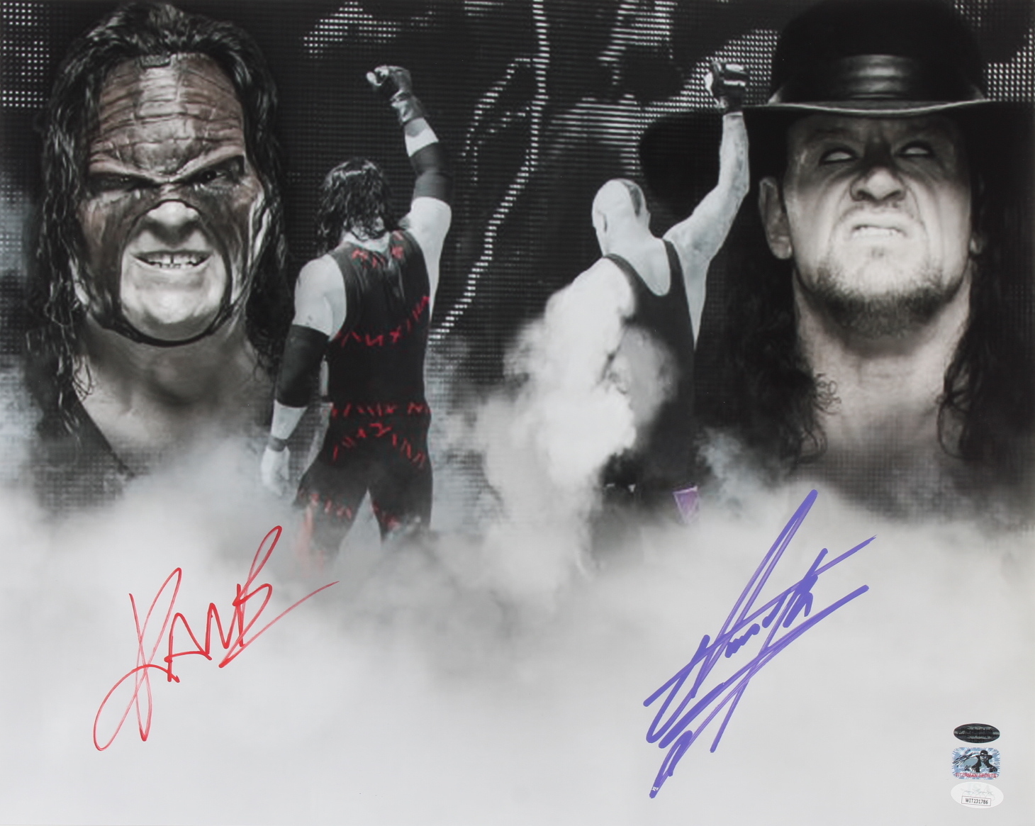 Kane Autograph The Undertaker & Kane Signed WWE 16x20 Photo (JSA COA & Fiterman Sports ...