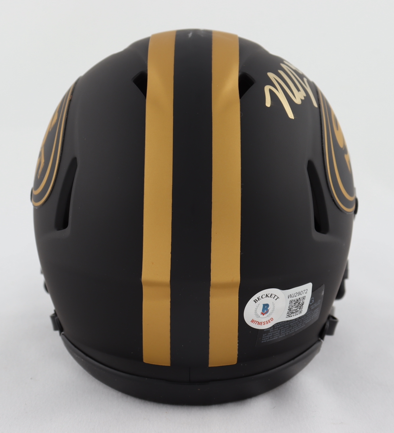 Nick Bosa Signed 49ers Eclipse Alternate Speed Mini Helmet (Beckett) at PristineAuction.com Nick Bosa Signed 49ers Eclipse Alternate Speed Mini Helmet (Beckett) at PristineAuction.com
