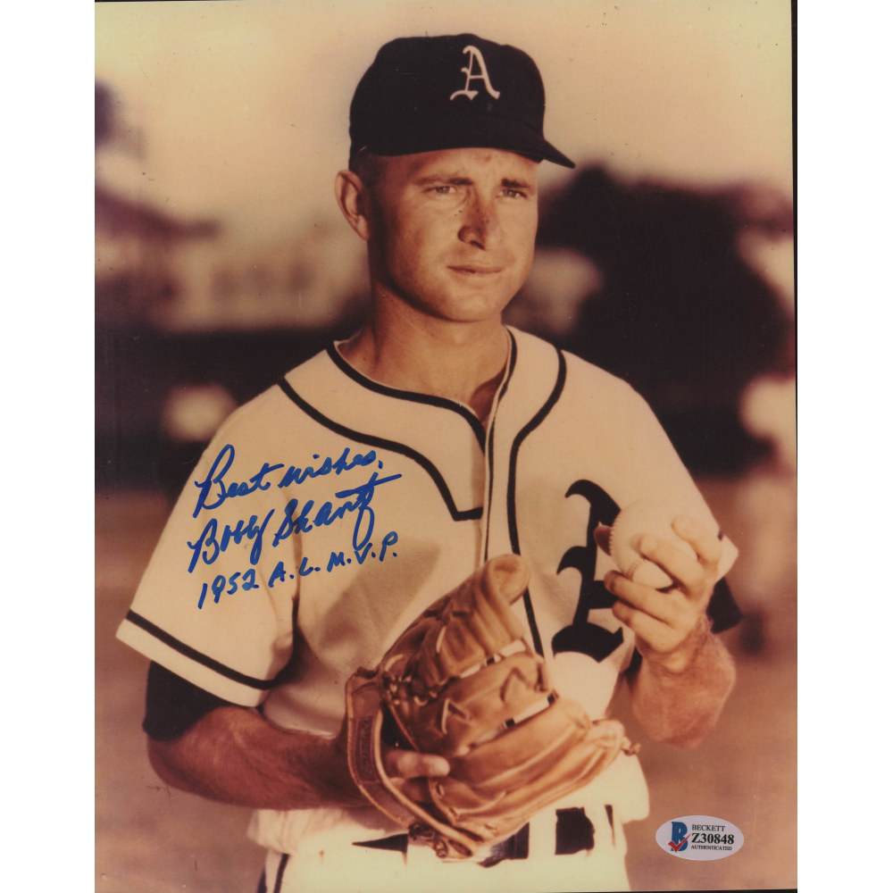 Bobby Shantz Signed Athletics 8x10 Photo Inscribed "Best Wishes