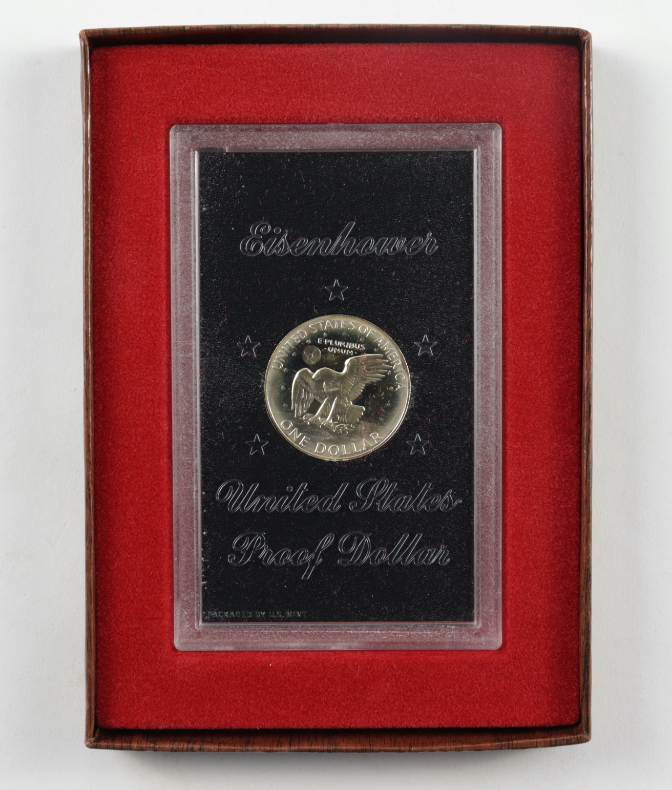 1974-S Eisenhower "Ike" $1 Dollar Coin with Display Case at PristineAuction.com 1974-S Eisenhower "Ike" $1 Dollar Coin with Display Case at PristineAuction.com