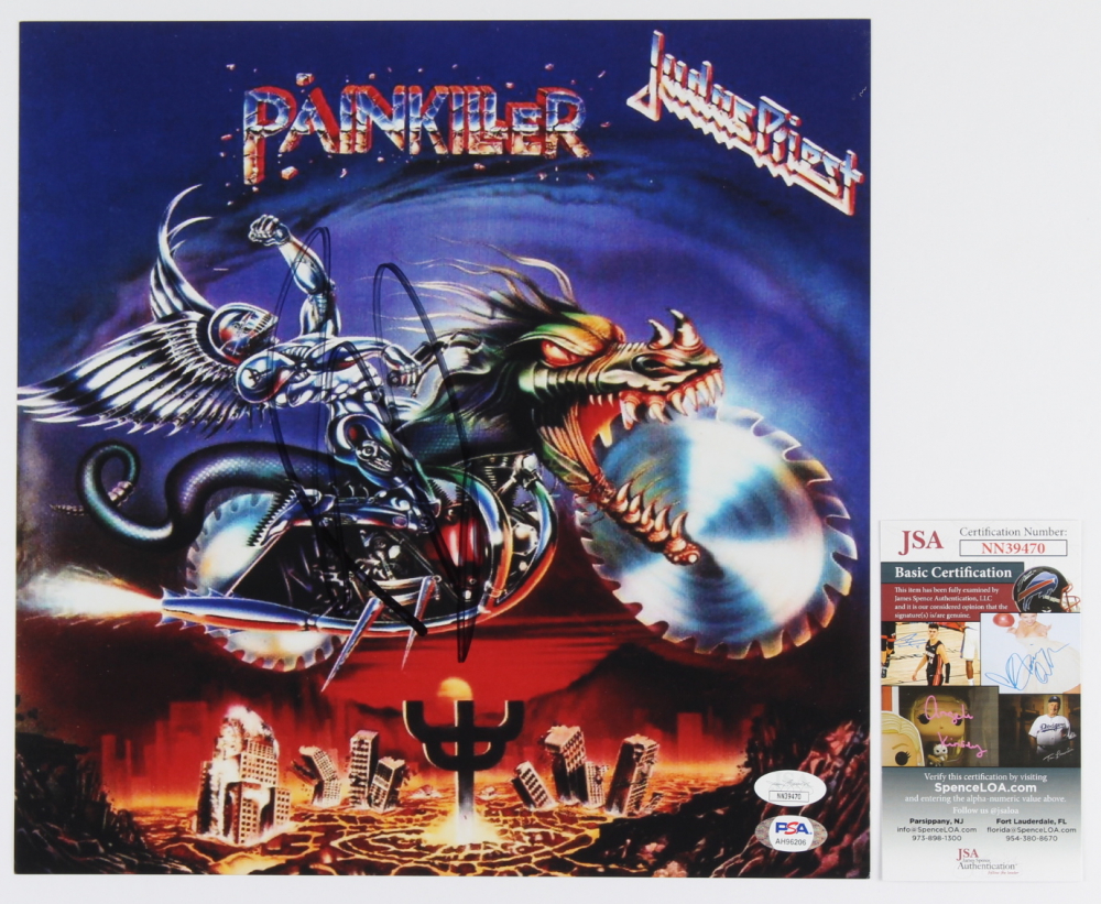 Rob Halford Signed Judas Priest Painkiller 12x12 Photo JSA COA PSA rob-halford-signed-judas-priest-painkiller-12x12-photo-jsa-coa-psa