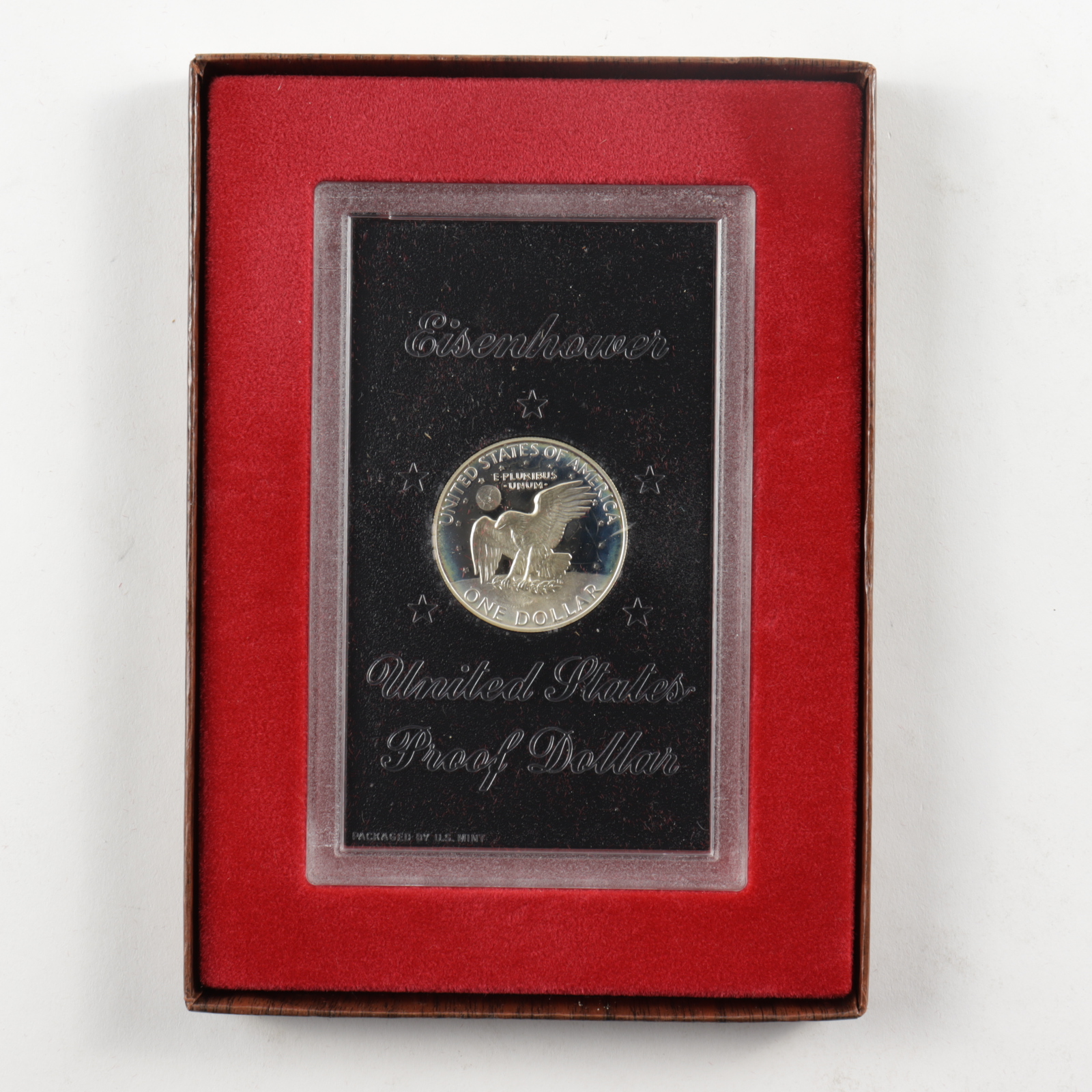 1974-S Eisenhower "Ike" $1 Dollar Coin with Display Case at PristineAuction.com 1974-S Eisenhower "Ike" $1 Dollar Coin with Display Case at PristineAuction.com