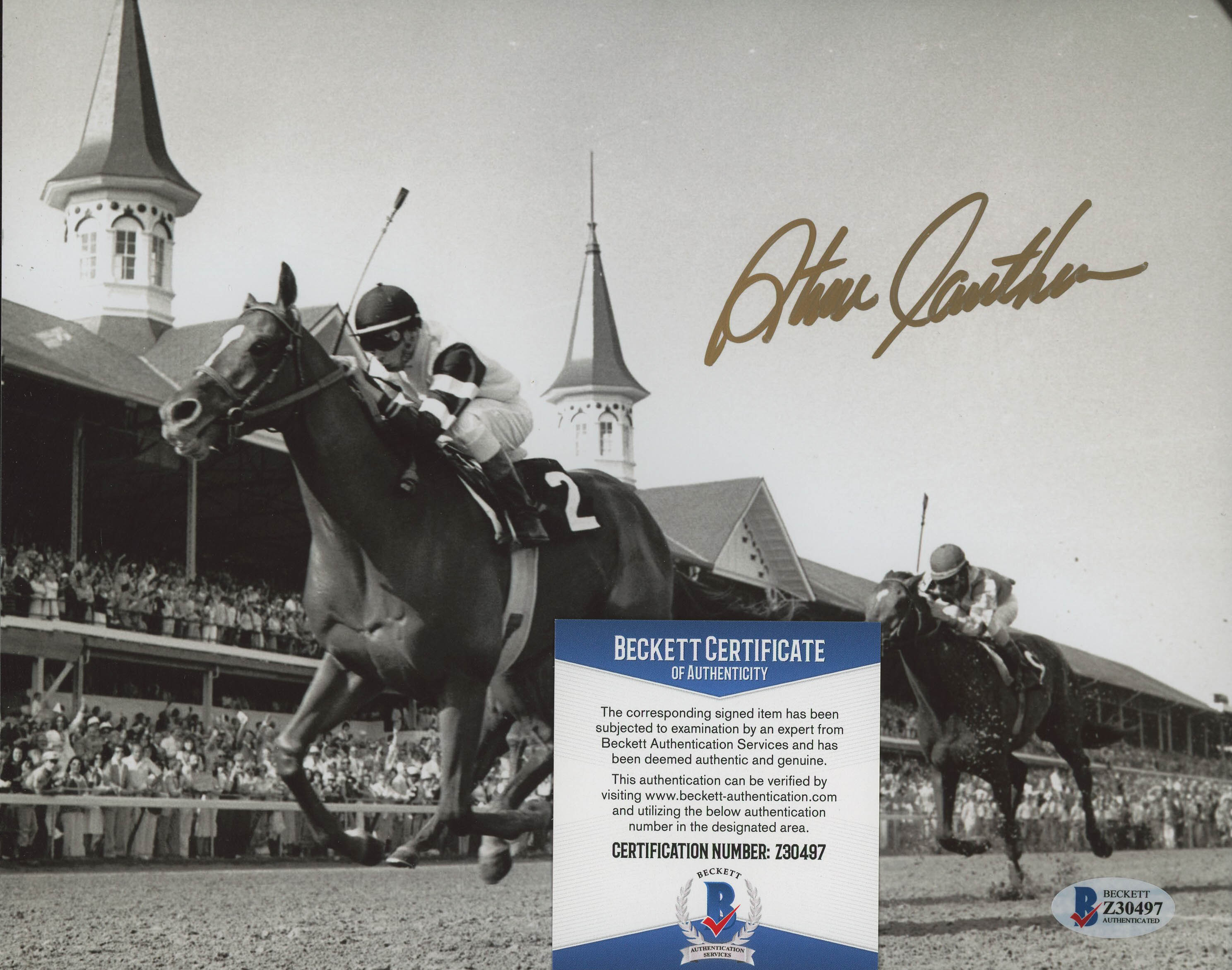 Steve Cauthen Signed 8x10 Photo (Beckett COA) at PristineAuction.com Steve Cauthen Signed 8x10 Photo (Beckett COA) at PristineAuction.com