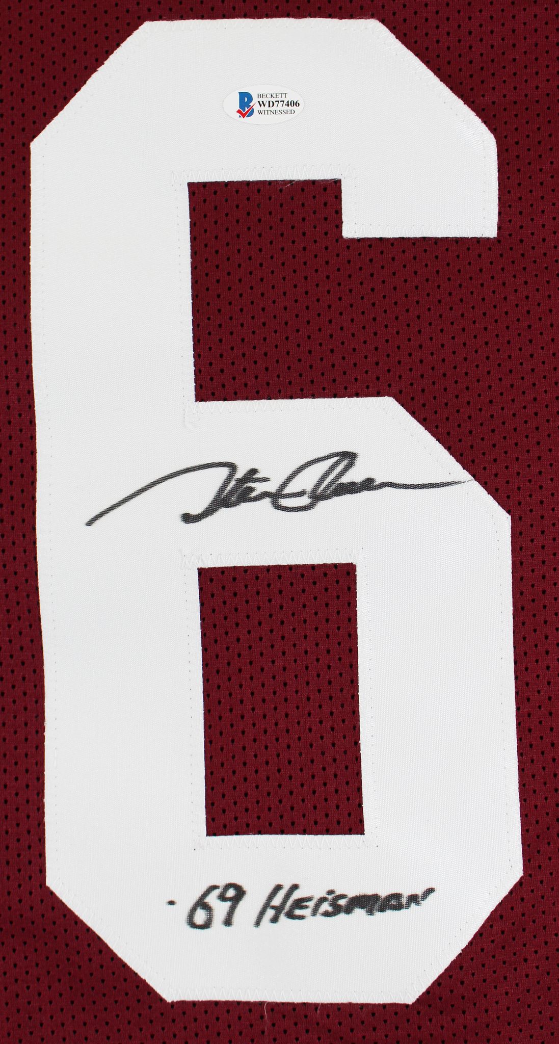 Steve Owens Signed Jersey Inscribed "69 Heisman" (Beckett) at PristineAuction.com Steve Owens Signed Jersey Inscribed "69 Heisman" (Beckett) at PristineAuction.com