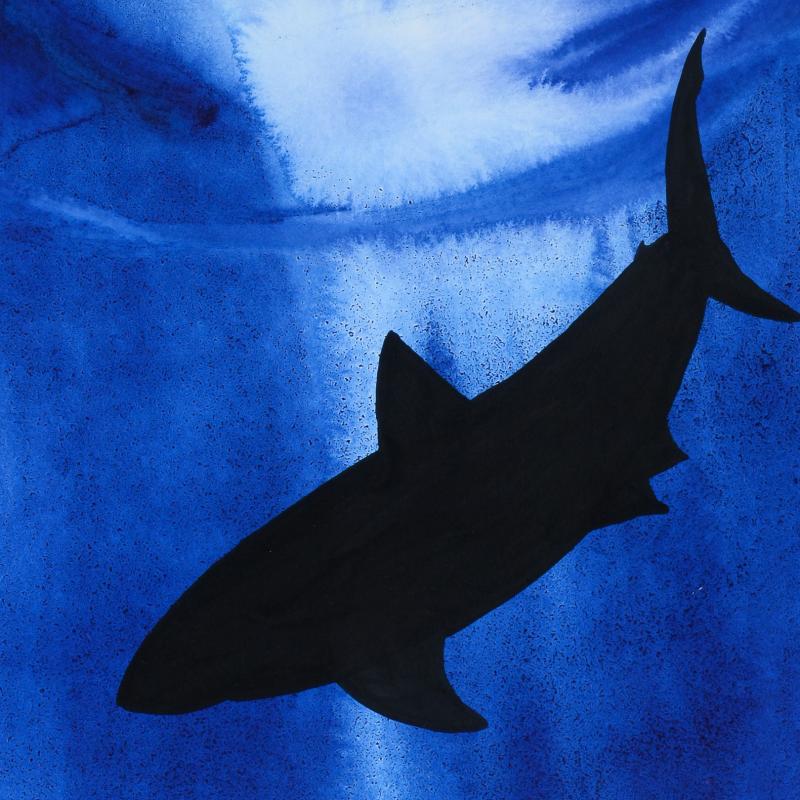 Wyland Signed Custom Framed "Shark" Original 15" x 23" Watercolor Painting 1/1 (Framed to 24" x 32") at PristineAuction.com Wyland Signed Custom Framed "Shark" Original 15" x 23" Watercolor Painting 1/1 (Framed to 24" x 32") at PristineAuction.com