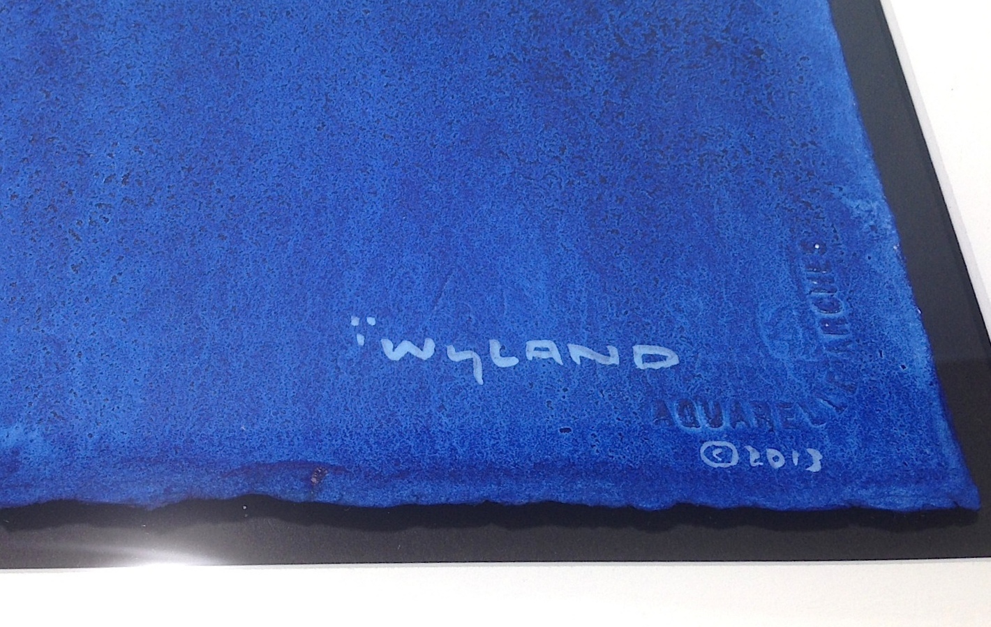 Wyland Signed Custom Framed "Shark" Original 15" x 23" Watercolor Painting 1/1 (Framed to 24" x 32") at PristineAuction.com Wyland Signed Custom Framed "Shark" Original 15" x 23" Watercolor Painting 1/1 (Framed to 24" x 32") at PristineAuction.com