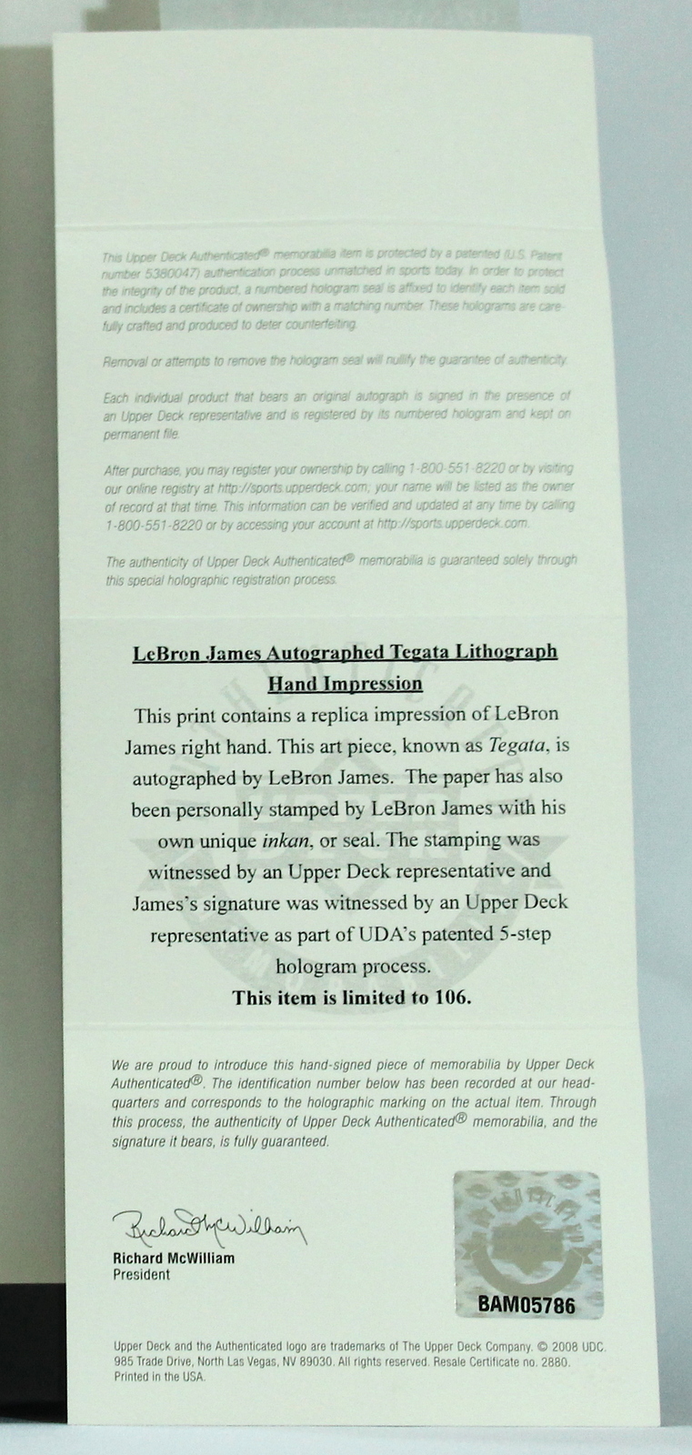 Lebron James Signed Heat Limited Edition "Tegata" Lithograph with Hand Print #25/106 (UDA COA) at PristineAuction.com Lebron James Signed Heat Limited Edition "Tegata" Lithograph with Hand Print #25/106 (UDA COA) at PristineAuction.com