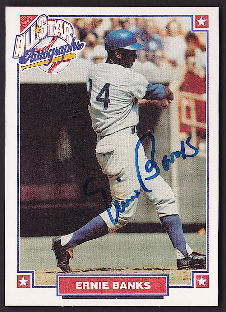 Ernie Banks Signed Cubs 1993 Nabisco All-Star Autographs #1 Baseball Card (Nabisco COA) at PristineAuction.com Ernie Banks Signed Cubs 1993 Nabisco All-Star Autographs #1 Baseball Card (Nabisco COA) at PristineAuction.com