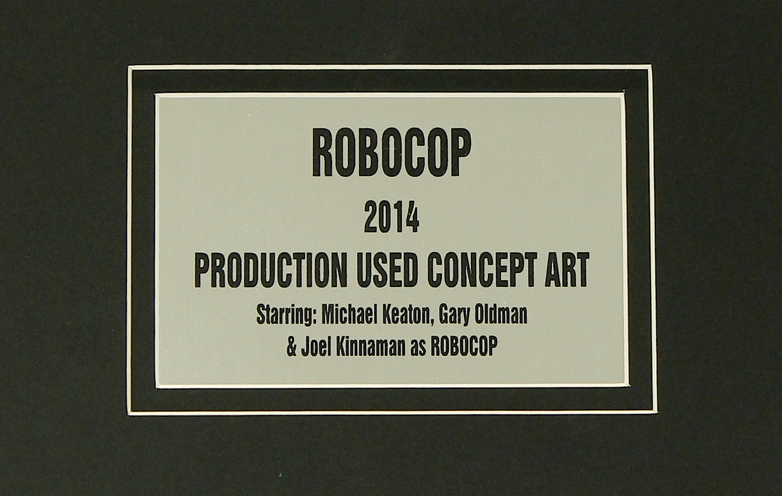 Robocop 2014 Production Used Concept Art 20x24 Matted Display (MGM COA) at PristineAuction.com Robocop 2014 Production Used Concept Art 20x24 Matted Display (MGM COA) at PristineAuction.com