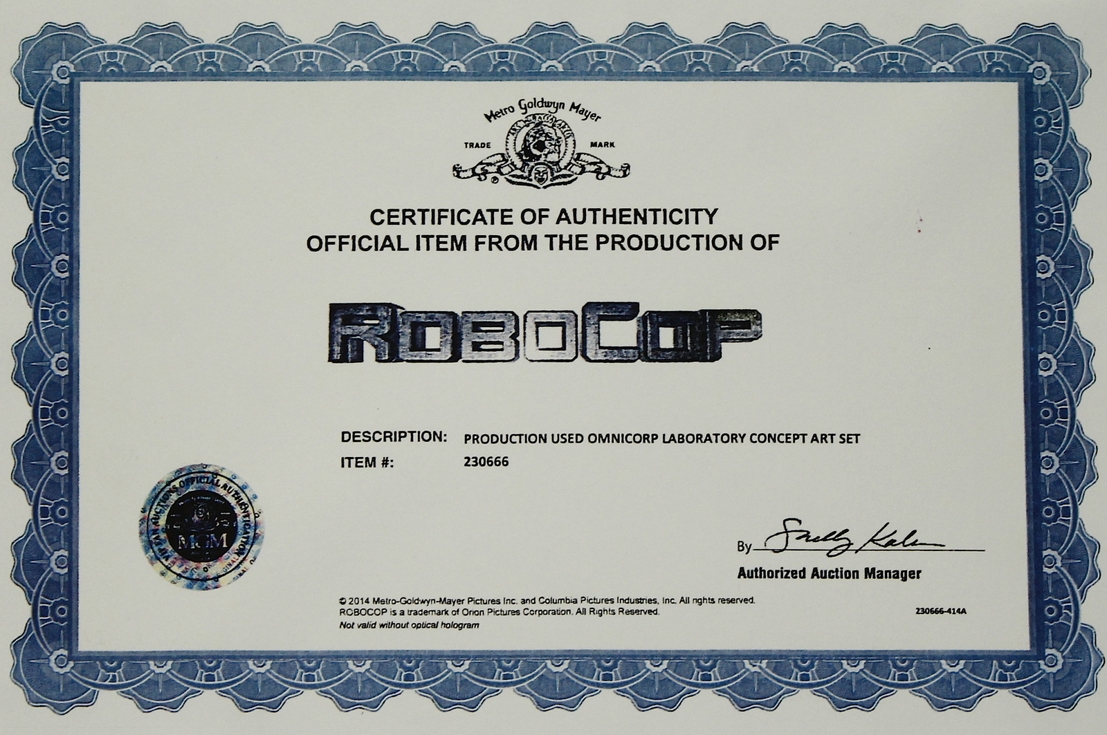 Robocop 2014 Production Used Concept Art 20x24 Matted Display (MGM COA) at PristineAuction.com Robocop 2014 Production Used Concept Art 20x24 Matted Display (MGM COA) at PristineAuction.com