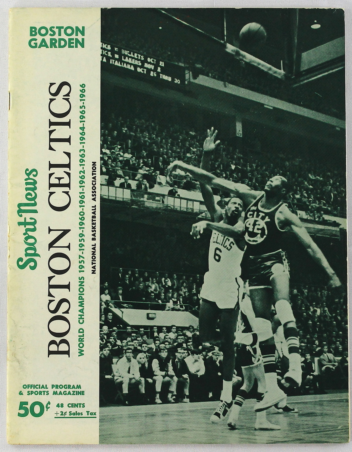 Bill Russell Signed Vintage Boston Celtics Program (JSA COA) at PristineAuction.com Bill Russell Signed Vintage Boston Celtics Program (JSA COA) at PristineAuction.com