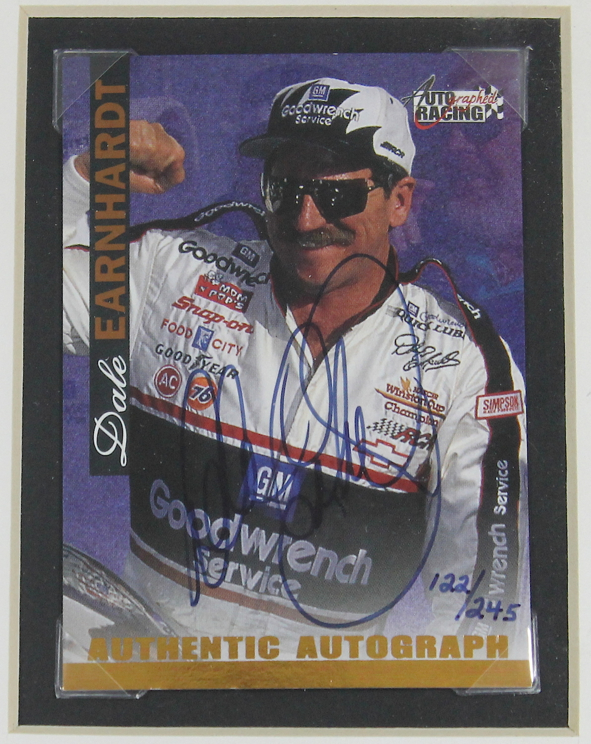 Dale Earnhardt Sr. Signed NASCAR 12x15 Custom Framed Display With Autographed NASCAR Card (Highland Mint COA) at PristineAuction.com Dale Earnhardt Sr. Signed NASCAR 12x15 Custom Framed Display With Autographed NASCAR Card (Highland Mint COA) at PristineAuction.com
