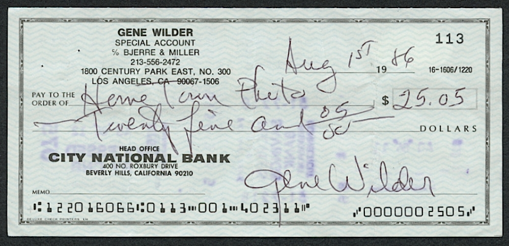 filled out check