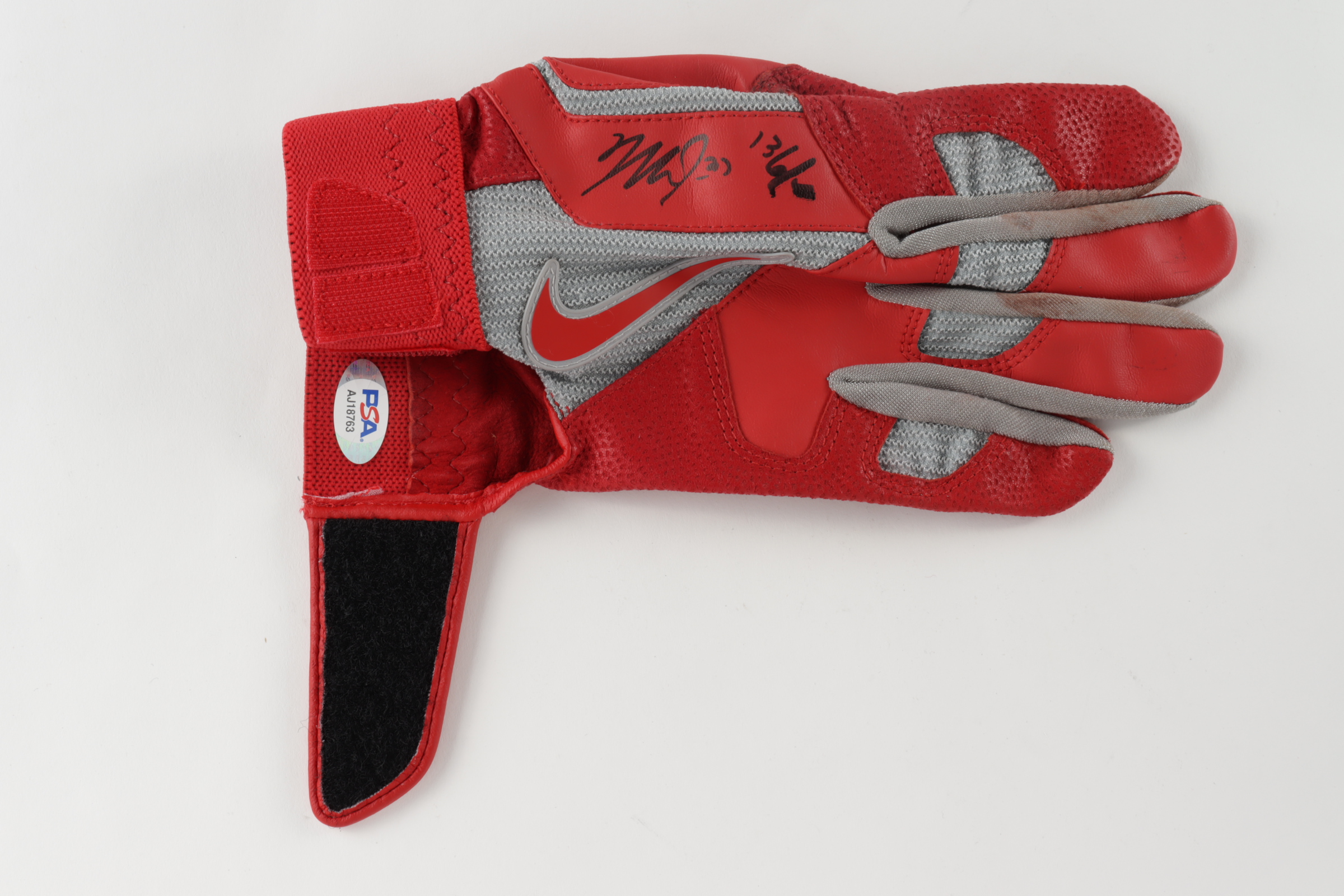 Mike Trout Signed Angels 2015 Nike Game-Used Batting Gloves Inscribed "13 GU" with Full Hand-Signed Letter of Authenticity (PSA LOA & Anderson LOA) at PristineAuction.com Mike Trout Signed Angels 2015 Nike Game-Used Batting Gloves Inscribed "13 GU" with Full Hand-Signed Letter of Authenticity (PSA LOA & Anderson LOA) at PristineAuction.com