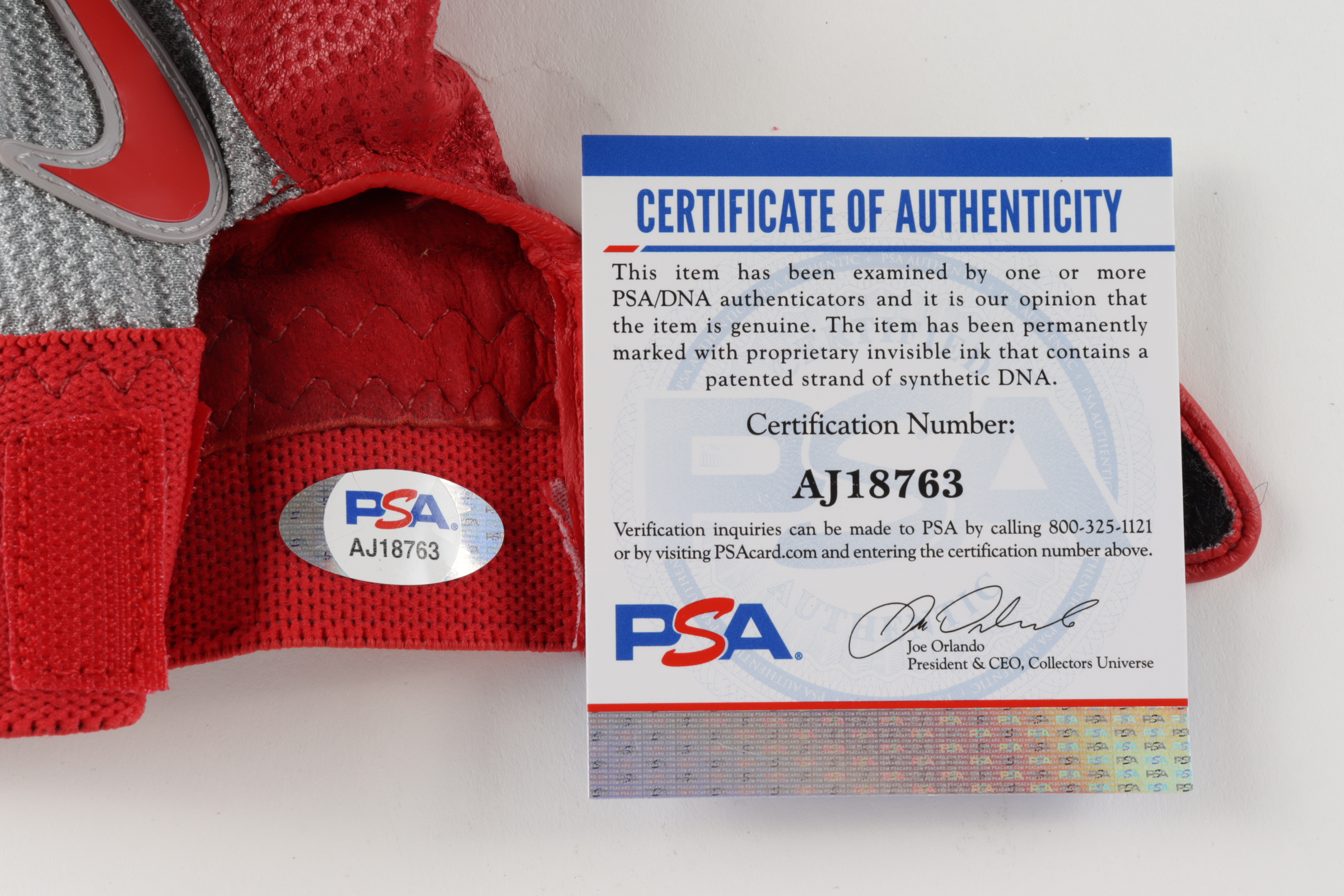 Mike Trout Signed Angels 2015 Nike Game-Used Batting Gloves Inscribed "13 GU" with Full Hand-Signed Letter of Authenticity (PSA LOA & Anderson LOA) at PristineAuction.com Mike Trout Signed Angels 2015 Nike Game-Used Batting Gloves Inscribed "13 GU" with Full Hand-Signed Letter of Authenticity (PSA LOA & Anderson LOA) at PristineAuction.com