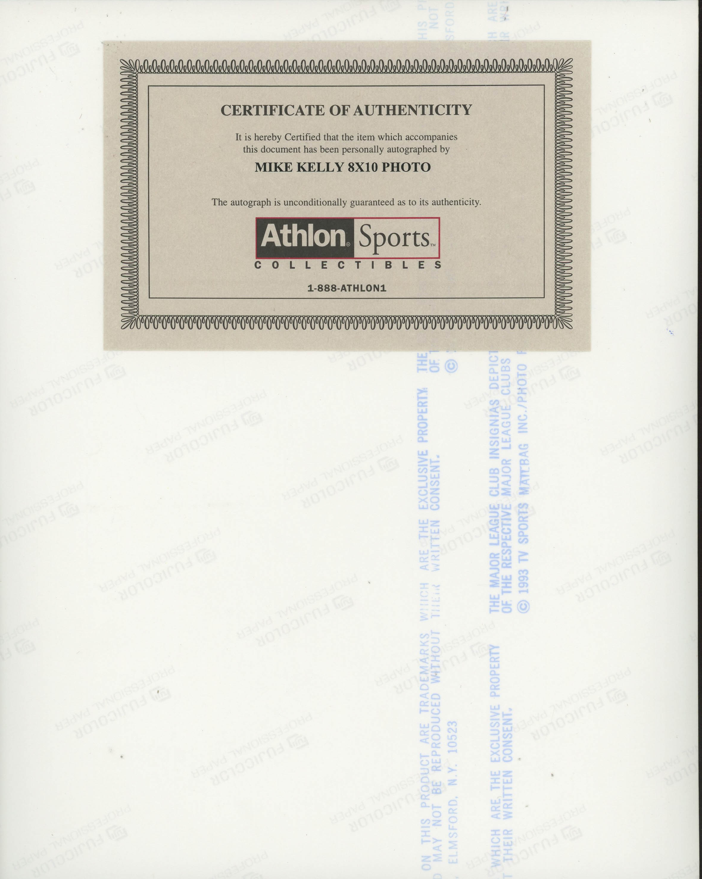 Mike Kelly Signed Braves 8x10 Photo (Althon Sports COA) at PristineAuction.com Mike Kelly Signed Braves 8x10 Photo (Althon Sports COA) at PristineAuction.com