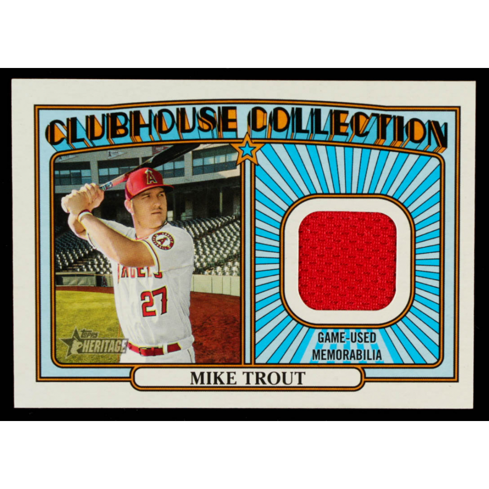 Mike Trout 2021 Topps Heritage Clubhouse Collection Relics CCRMT