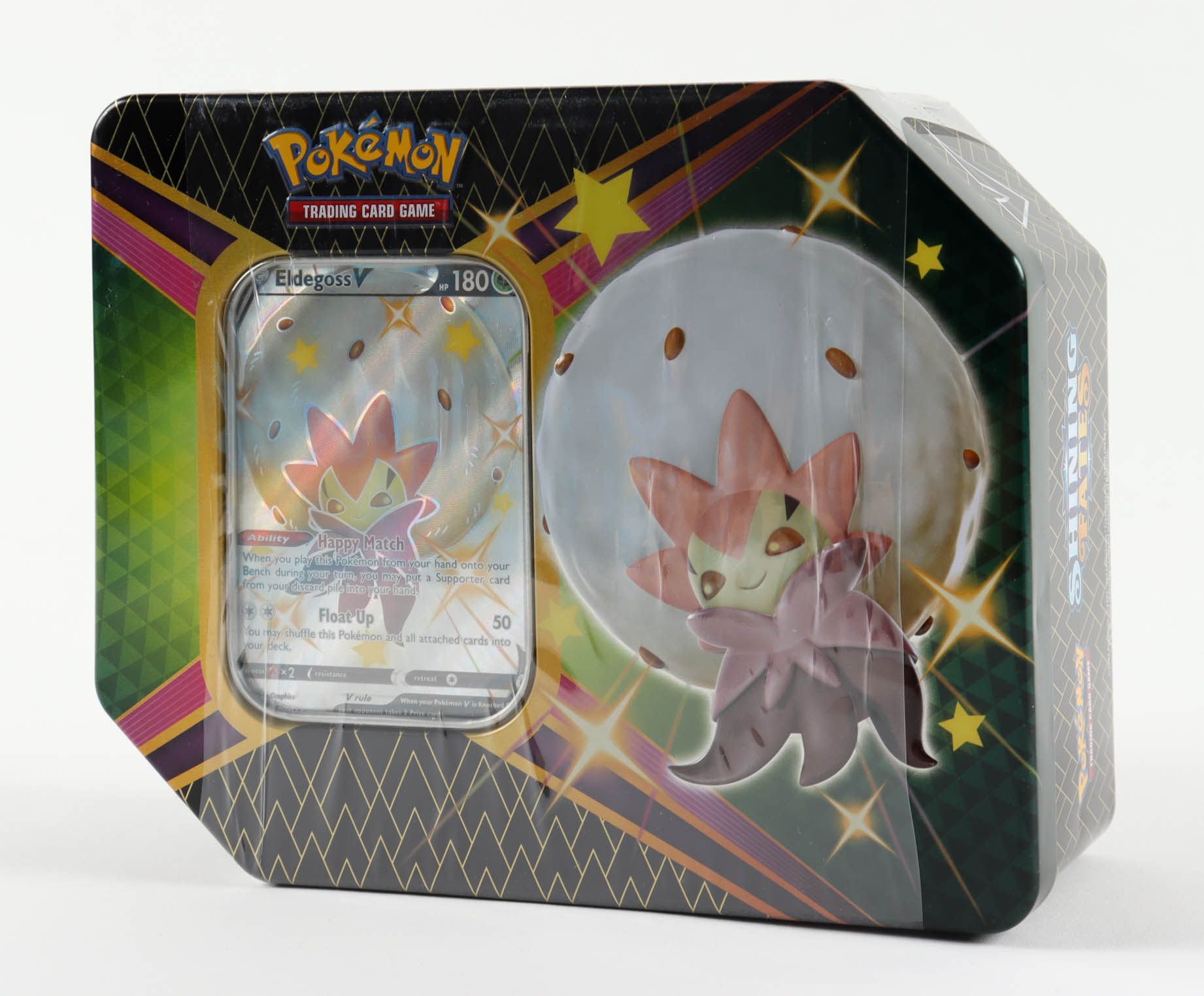 Pokemon Shining Fates Tin - Eldegoss at PristineAuction.com Pokemon Shining Fates Tin - Eldegoss at PristineAuction.com