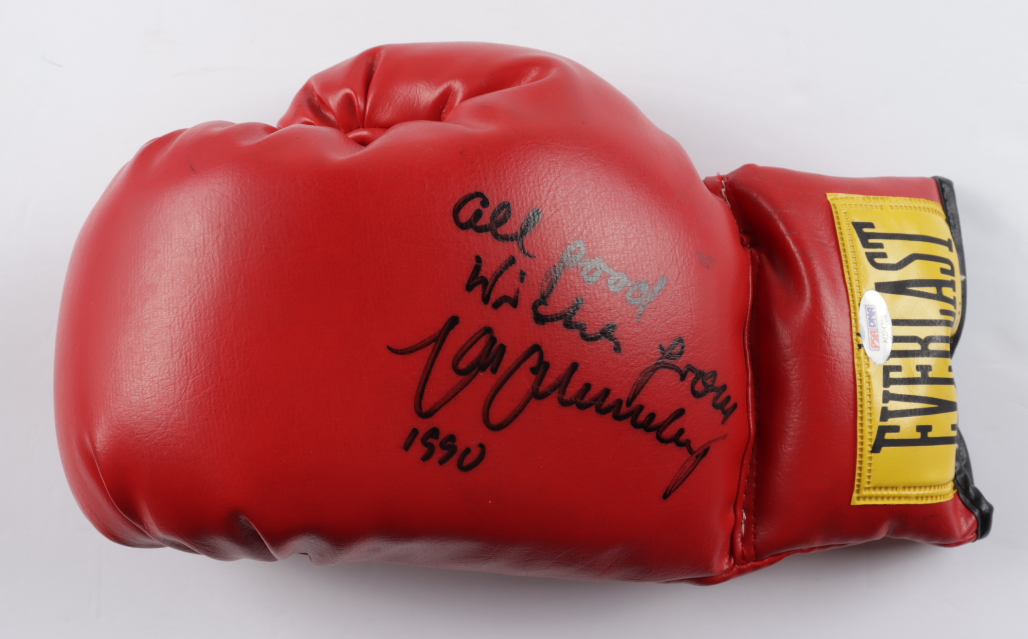Max Schmeling Signed Everlast Boxing Glove Iscribed "All Good Wishes From" & "1990" (PSA COA) at PristineAuction.com Max Schmeling Signed Everlast Boxing Glove Iscribed "All Good Wishes From" & "1990" (PSA COA) at PristineAuction.com