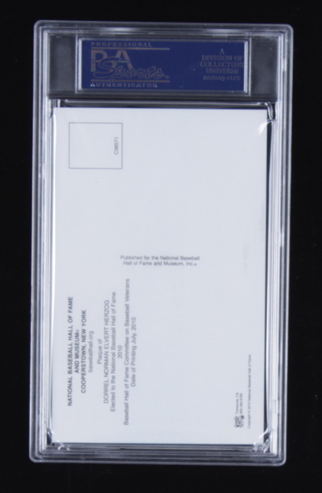 Whitey Herzog Signed Hall of Fame Plaque Postcard (PSA Encapsulated) at PristineAuction.com Whitey Herzog Signed Hall of Fame Plaque Postcard (PSA Encapsulated) at PristineAuction.com