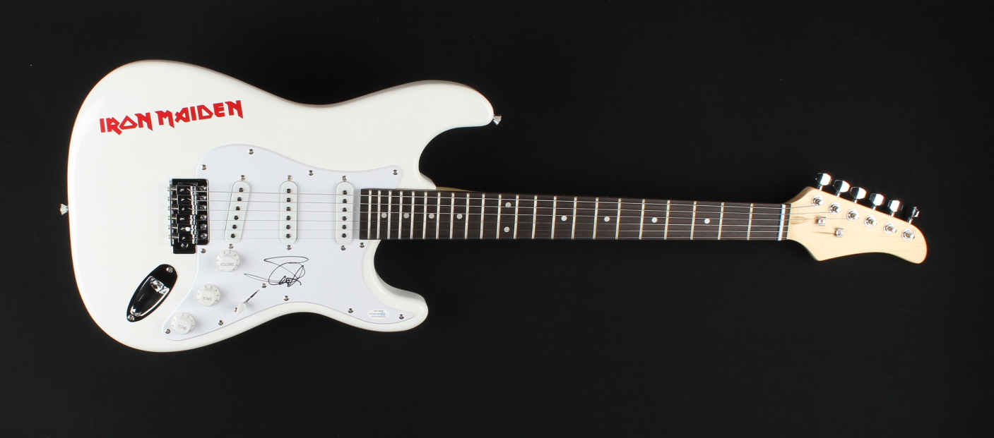 Steve Harris Signed 39" Electric Guitar (AutographCOA Hologram) at PristineAuction.com Steve Harris Signed 39" Electric Guitar (AutographCOA Hologram) at PristineAuction.com
