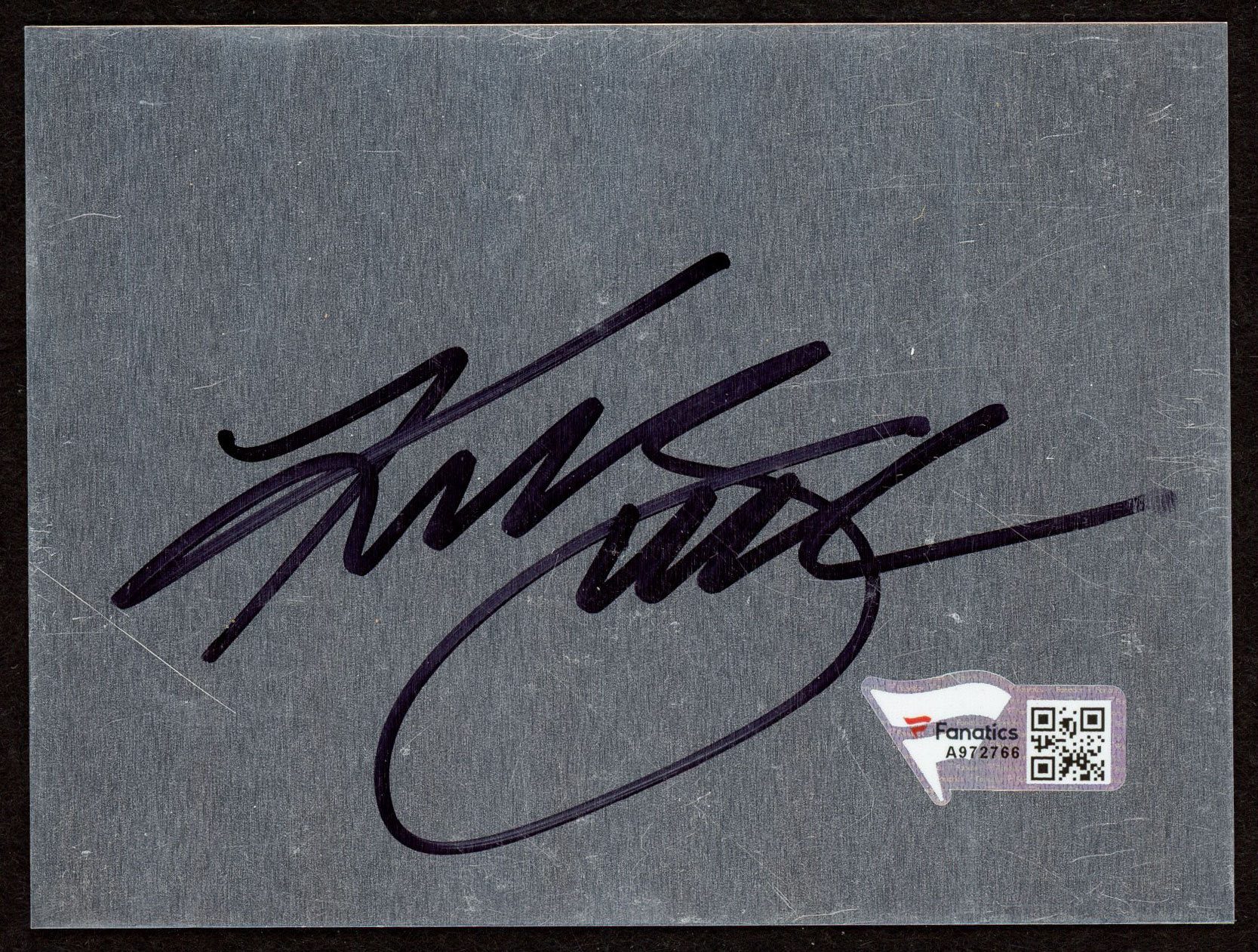 Kurt Busch Signed 3" x 4" Metal Cut (Fanatics Hologram) (See Description) at PristineAuction.com Kurt Busch Signed 3" x 4" Metal Cut (Fanatics Hologram) (See Description) at PristineAuction.com