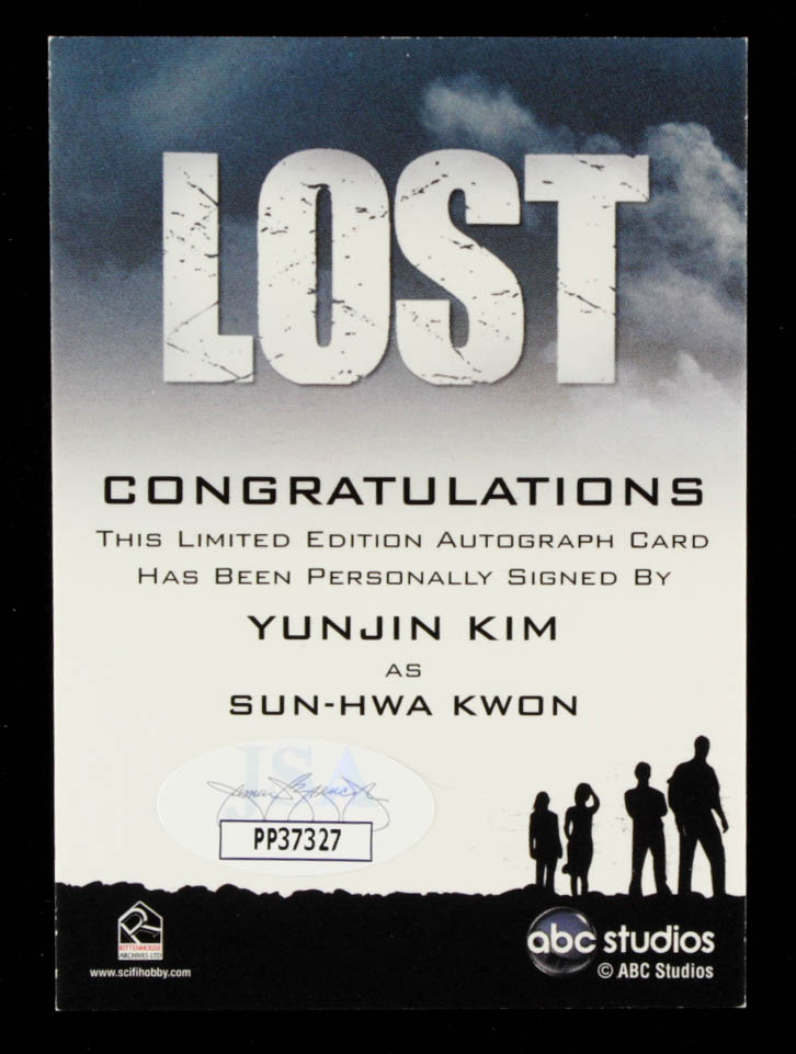 Yunjin Kim Signed 2010 Lost Archives Autographs #24 VL Inscribed "XOXO" (JSA COA) at PristineAuction.com Yunjin Kim Signed 2010 Lost Archives Autographs #24 VL Inscribed "XOXO" (JSA COA) at PristineAuction.com