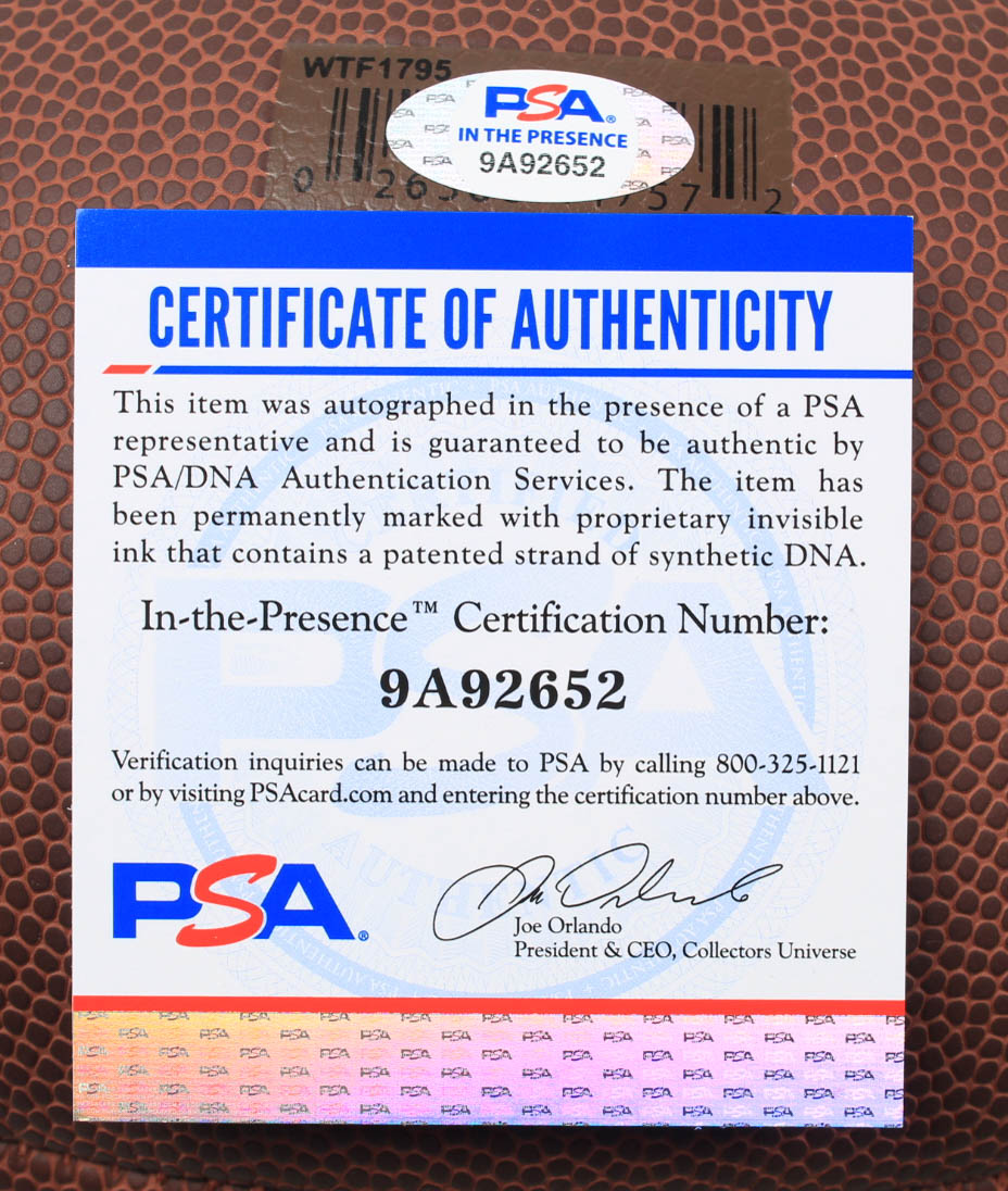 Will Shields Signed NFL Football Inscribed "HOF 15" (PSA COA) (See Description) at PristineAuction.com Will Shields Signed NFL Football Inscribed "HOF 15" (PSA COA) (See Description) at PristineAuction.com