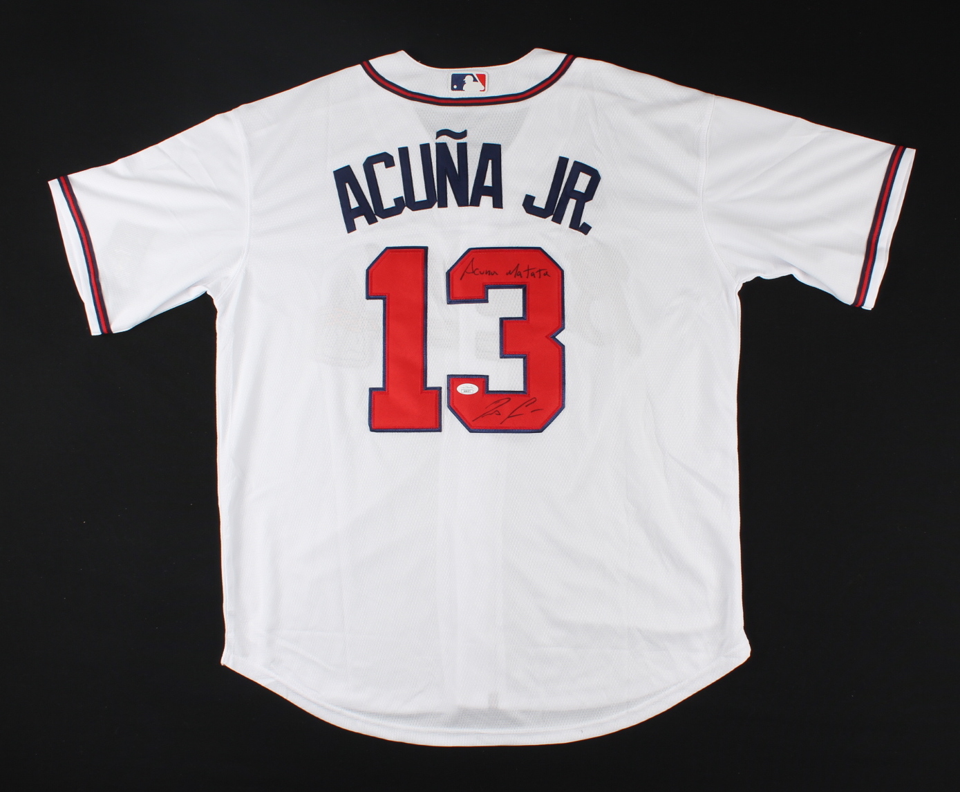 Ronald Acuna Jr. Signed Braves Jersey Inscribed "Acuna Matata" (JSA COA) at PristineAuction.com Ronald Acuna Jr. Signed Braves Jersey Inscribed "Acuna Matata" (JSA COA) at PristineAuction.com