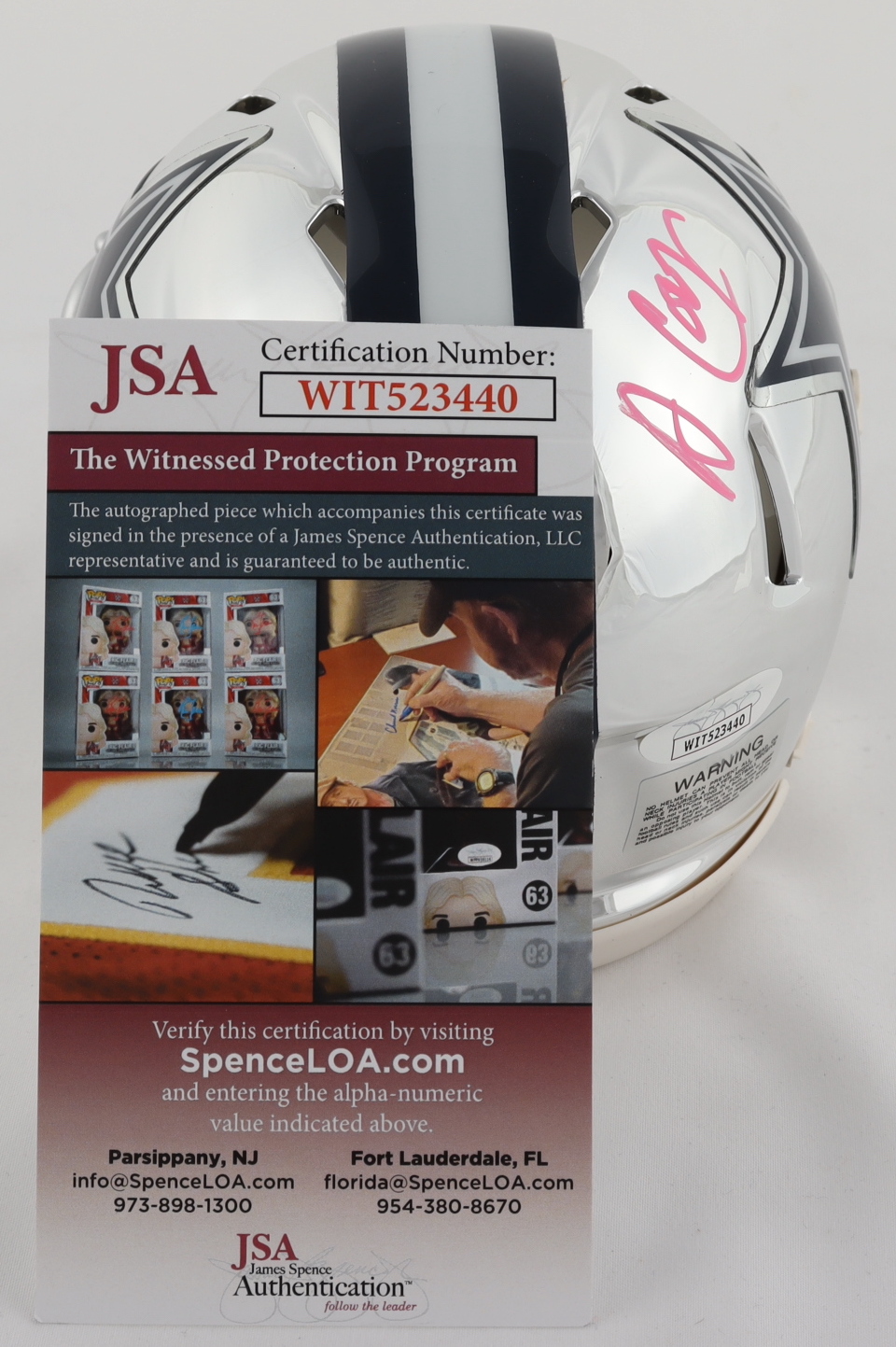 Amari Cooper Signed Cowboys Chrome Speed Mini Helmet (JSA COA) at PristineAuction.com Amari Cooper Signed Cowboys Chrome Speed Mini Helmet (JSA COA) at PristineAuction.com