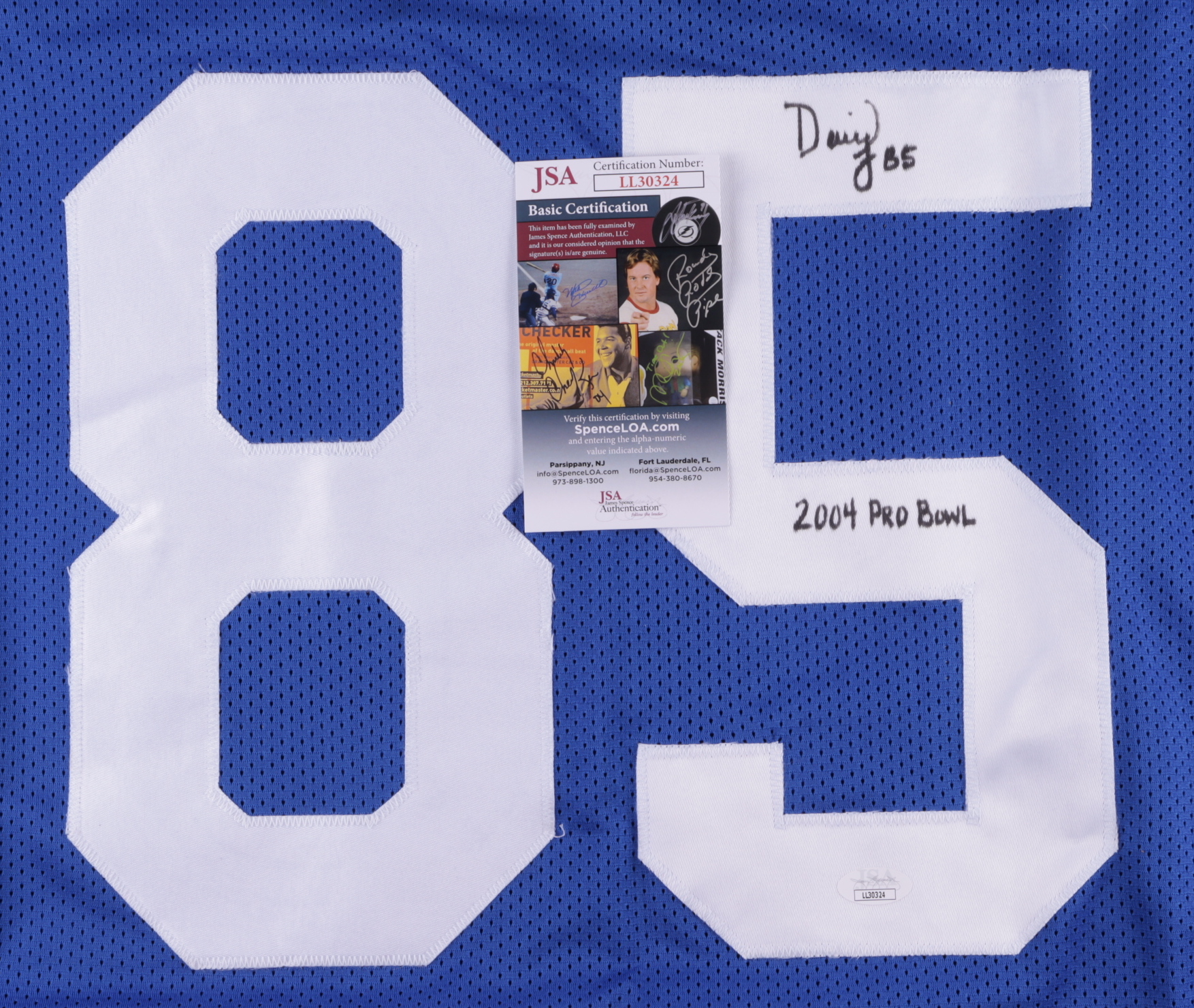 David Tyree Signed Jersey Inscribed "2004 Pro Bowl" (JSA COA) at PristineAuction.com David Tyree Signed Jersey Inscribed "2004 Pro Bowl" (JSA COA) at PristineAuction.com