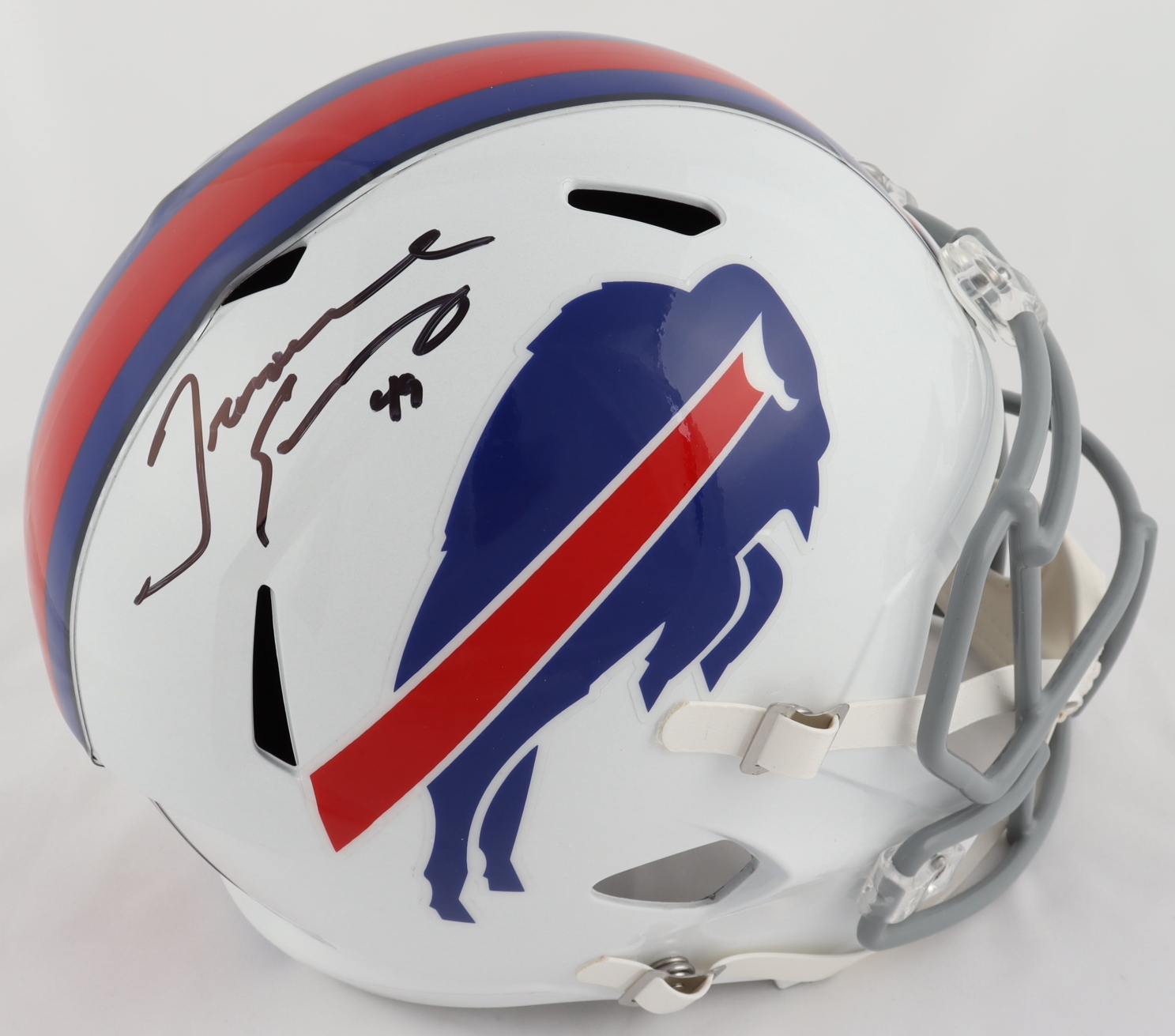 Tremaine Edmunds Signed Bills Full-Size Speed Helmet (Beckett COA) at PristineAuction.com Tremaine Edmunds Signed Bills Full-Size Speed Helmet (Beckett COA) at PristineAuction.com